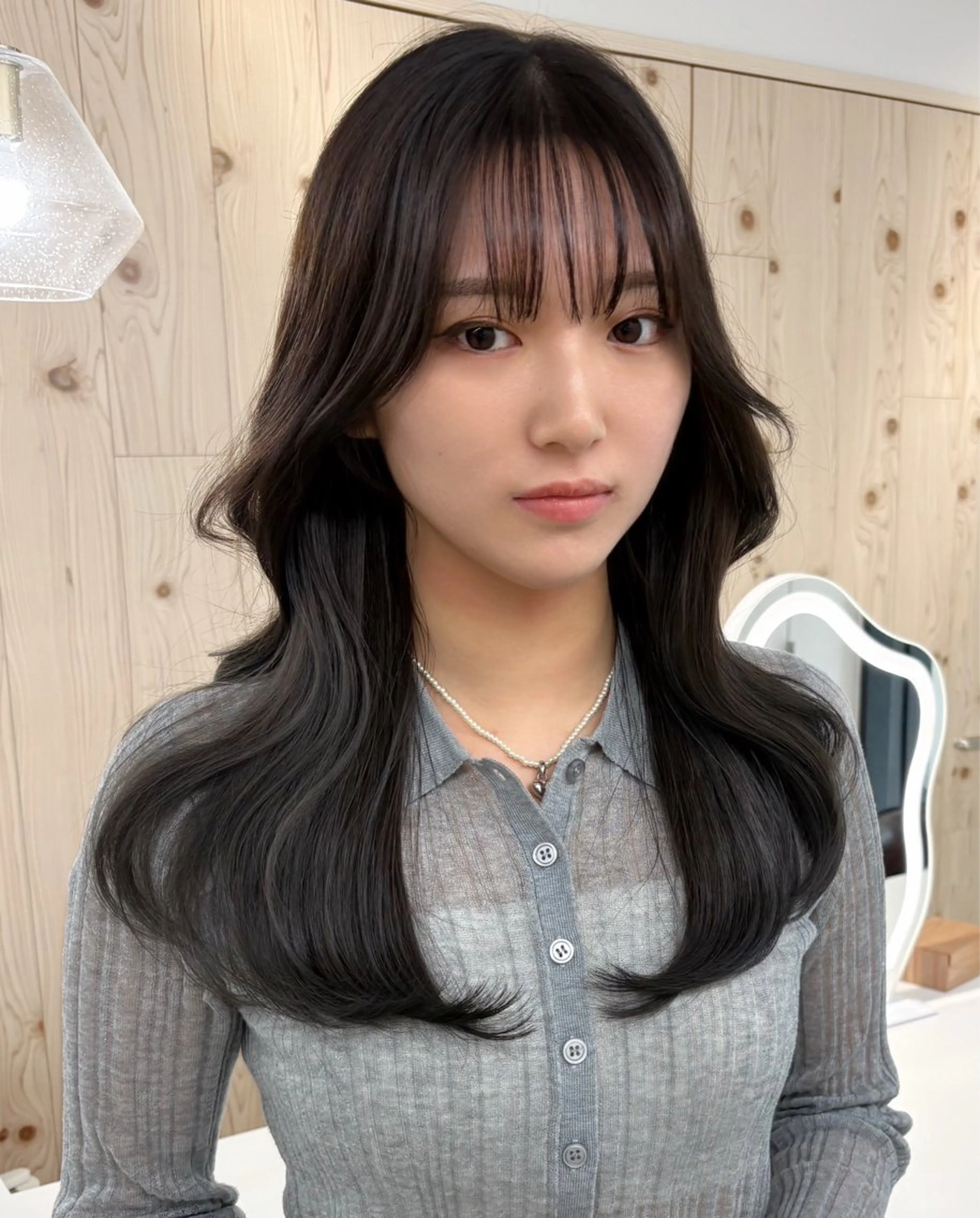 ロング カラー ヘアカラー トリートメント 新宿/韓国ヘア/ 髪質改善ストレートのヘアスタイル