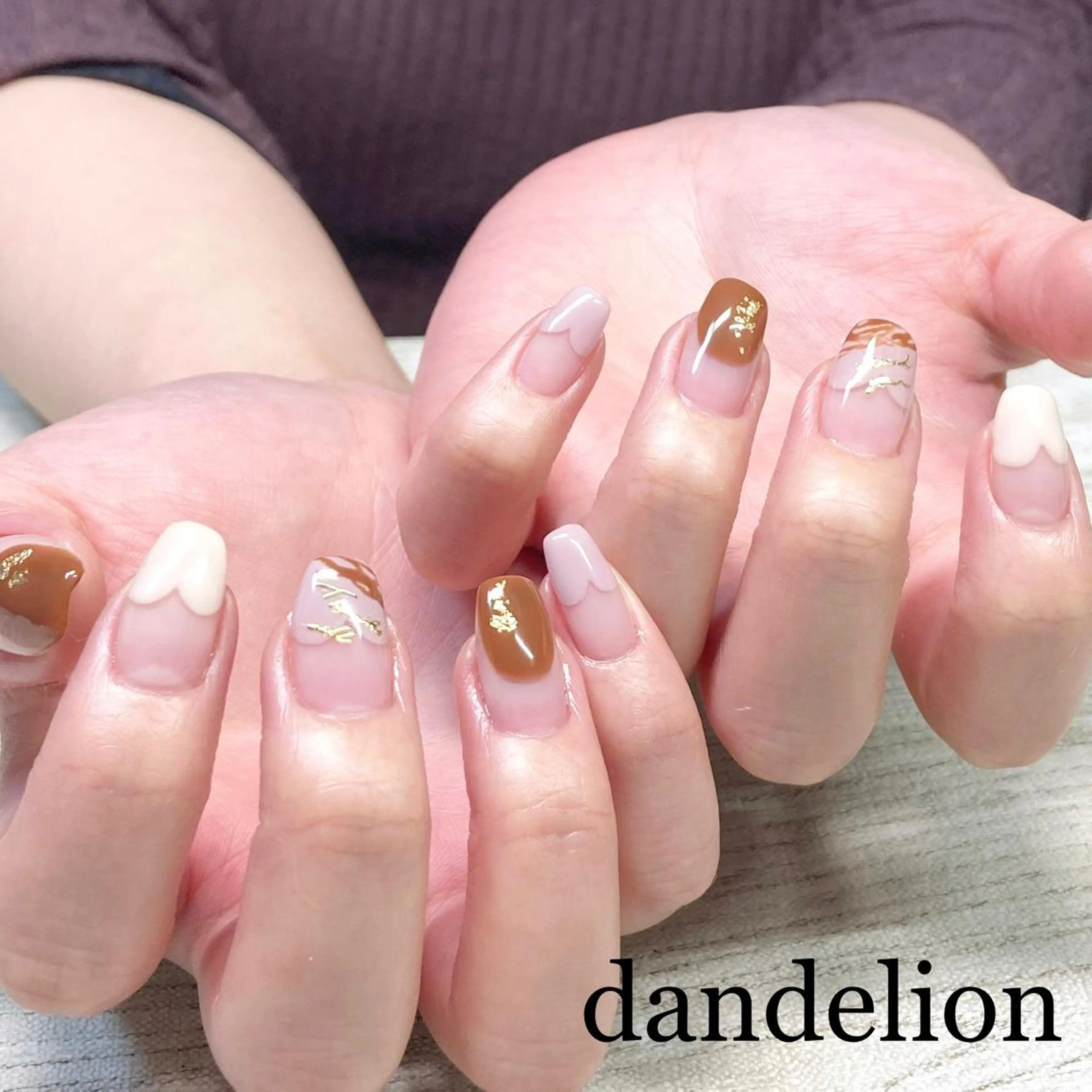 ネイル ハンドネイル ハンドケア dandelion ダンデライオンのネイルデザイン