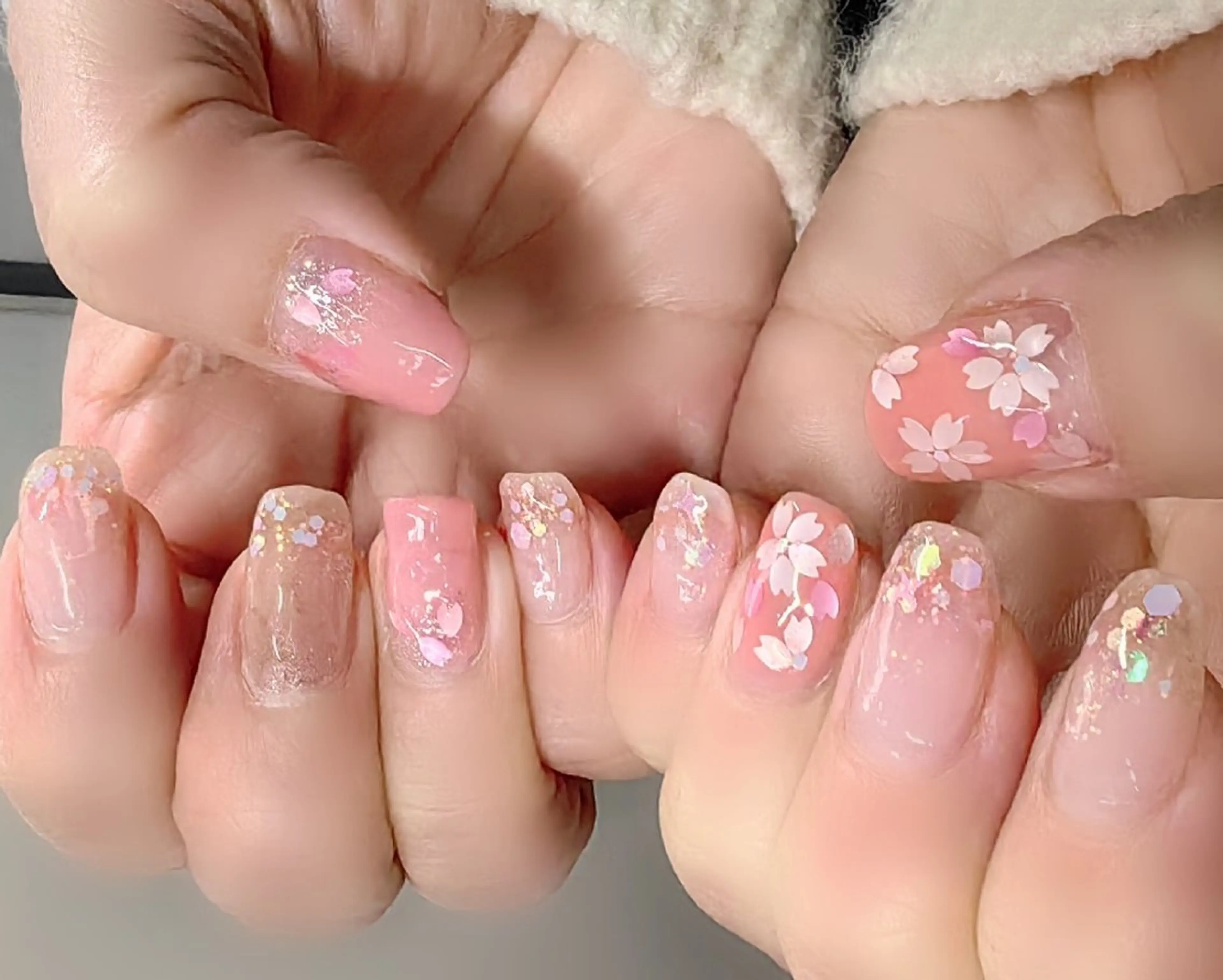 ネイル 桜ネイル ハンドネイル reve あやののネイルデザイン