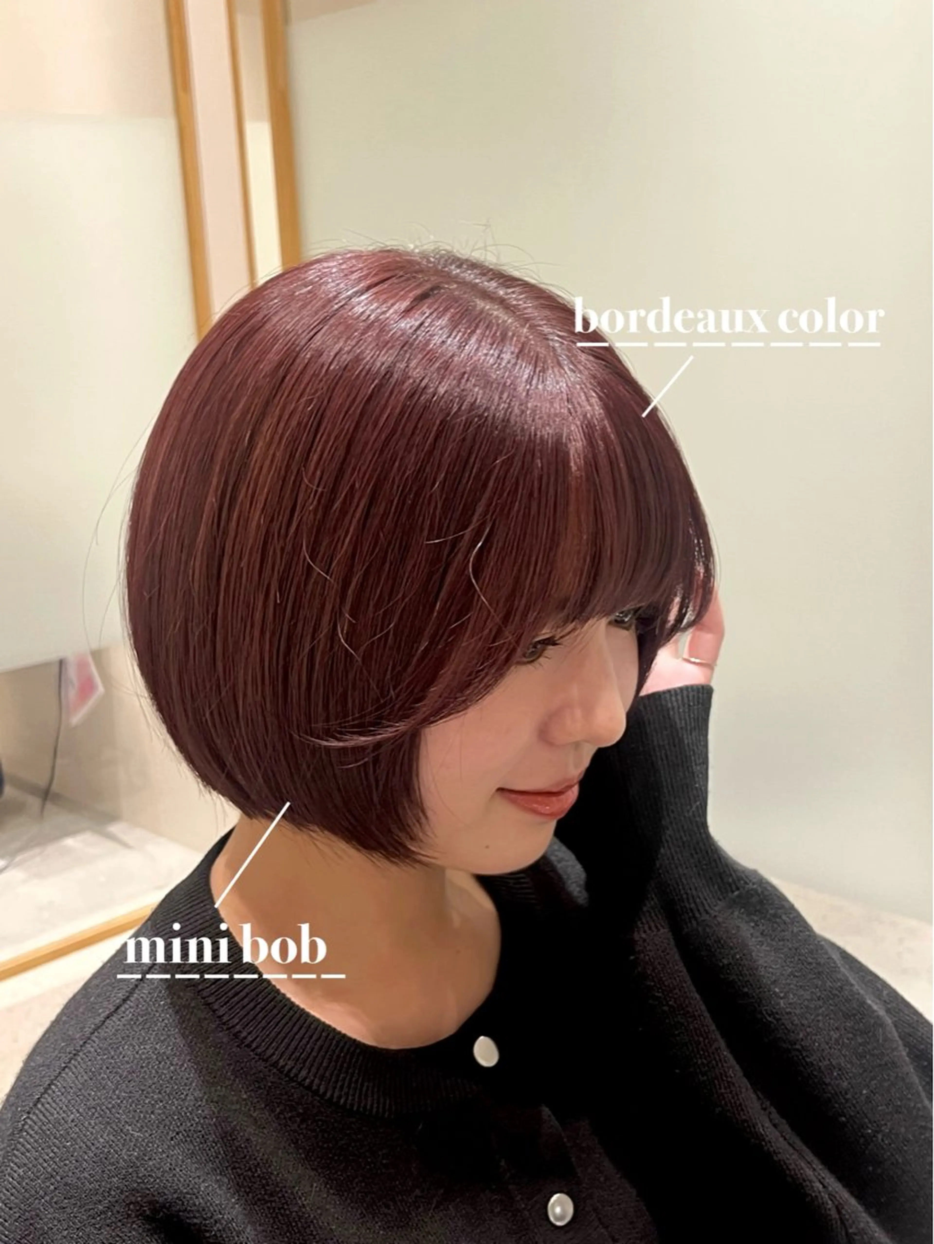 ショート ボブ 透明感カラー/顔周り カット🎀ヒラバルのヘアスタイル