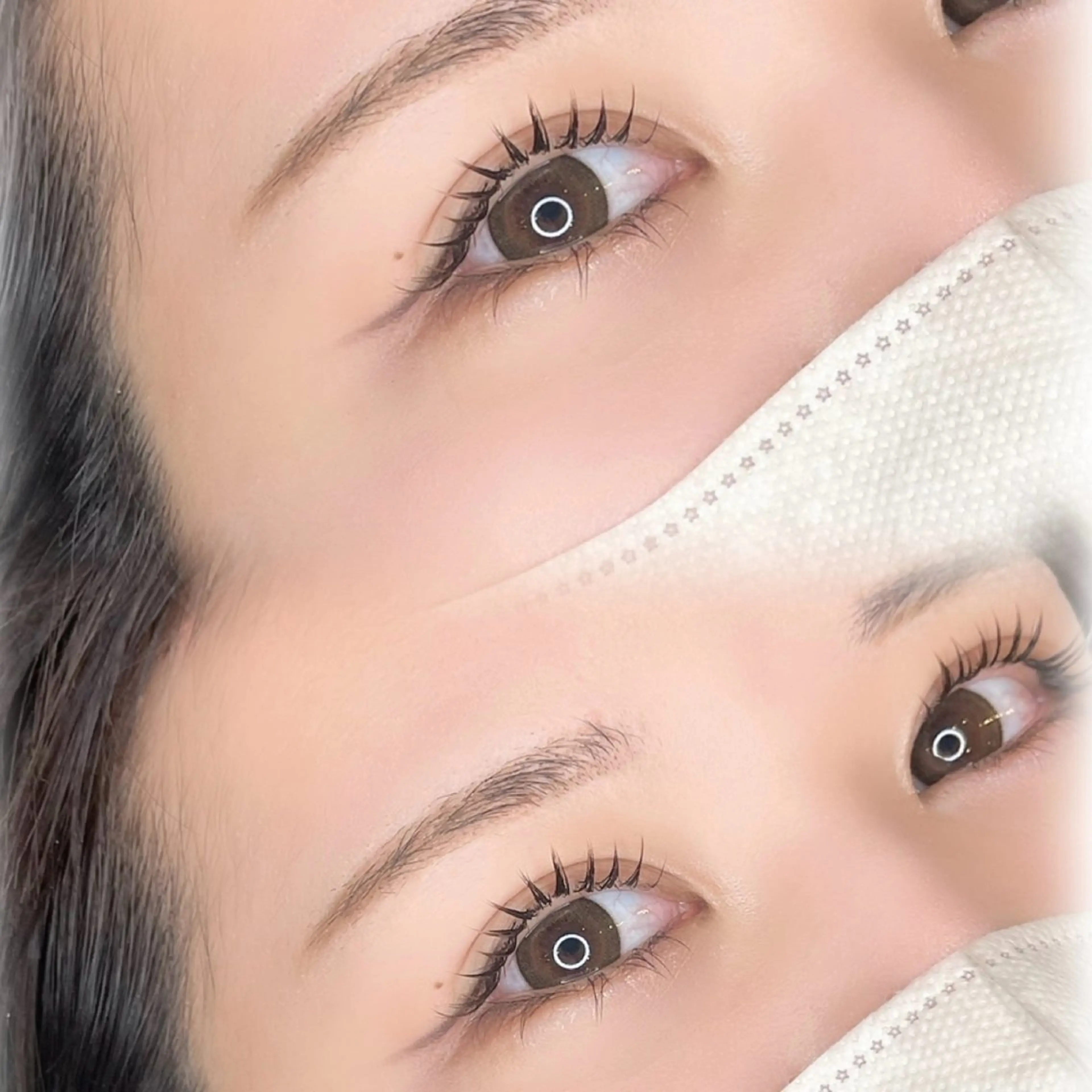 フラットラッシュ✧︎*。オフなし140本(付け足しは行っていません。エクステが付いていない方のみ)の写真