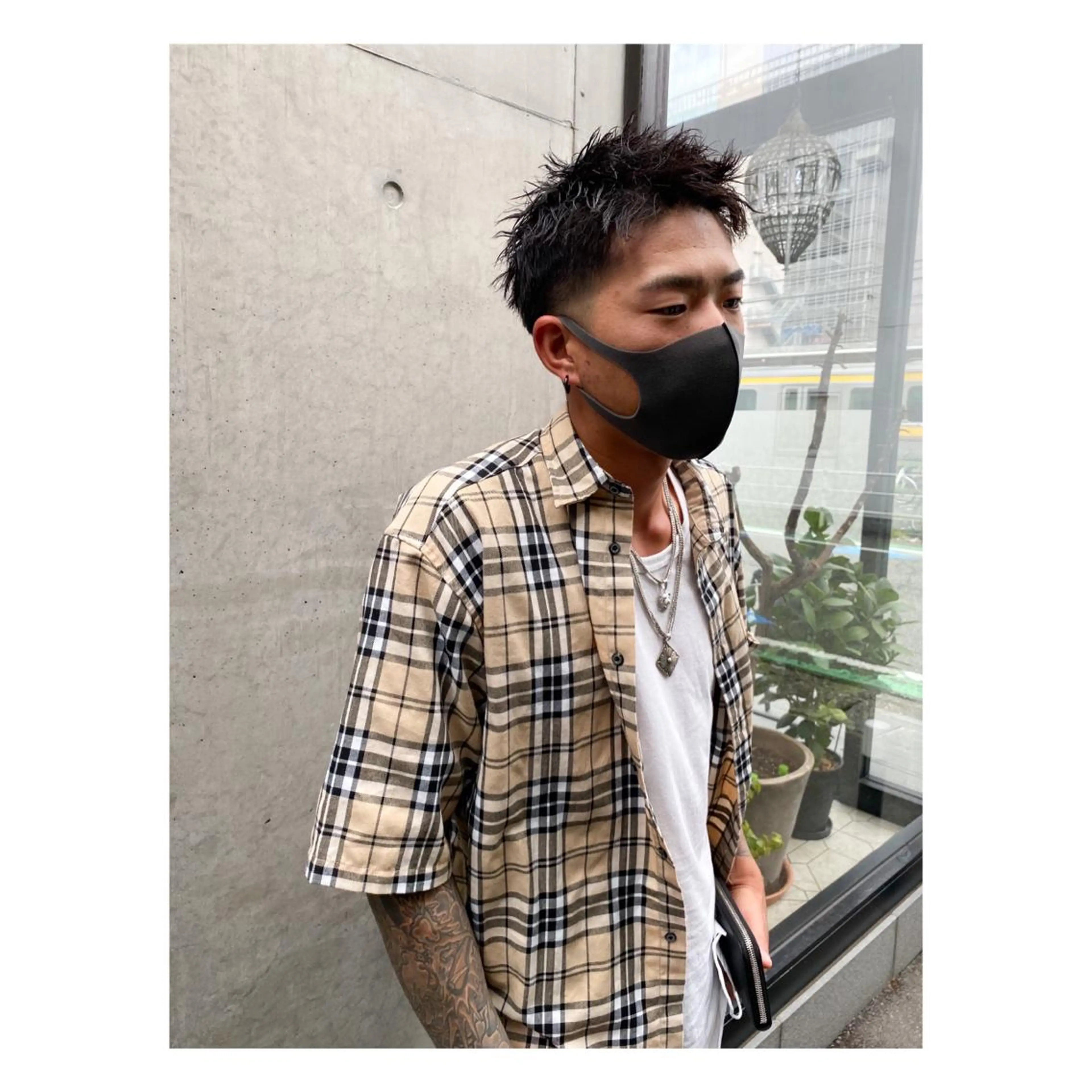 ショート パーマ メンズ カット パーマ 菊池大一 溝の口パーマのヘアスタイル