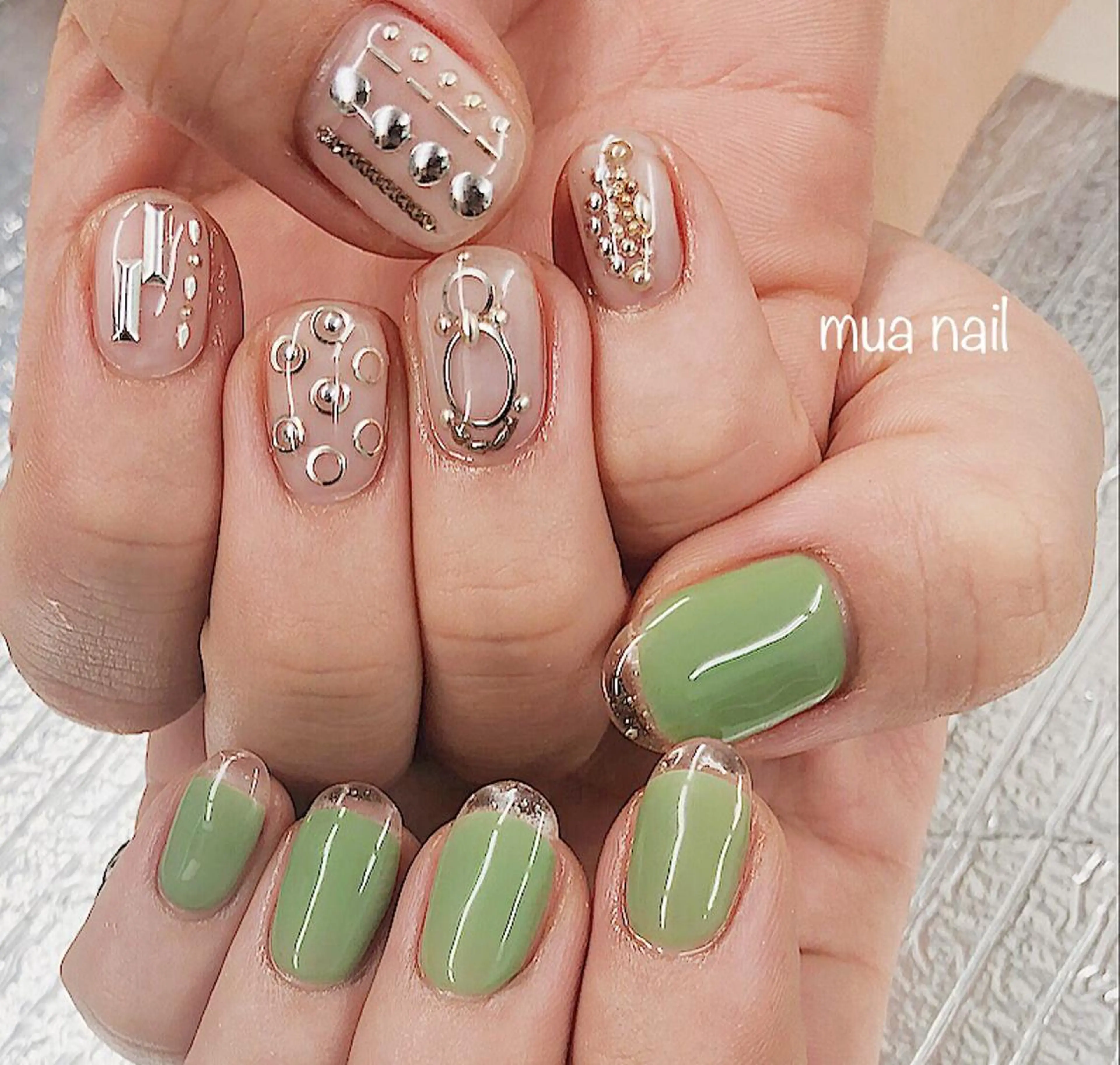 ネイル クリアネイル フレンチネイル mua nail mikiのネイルデザイン