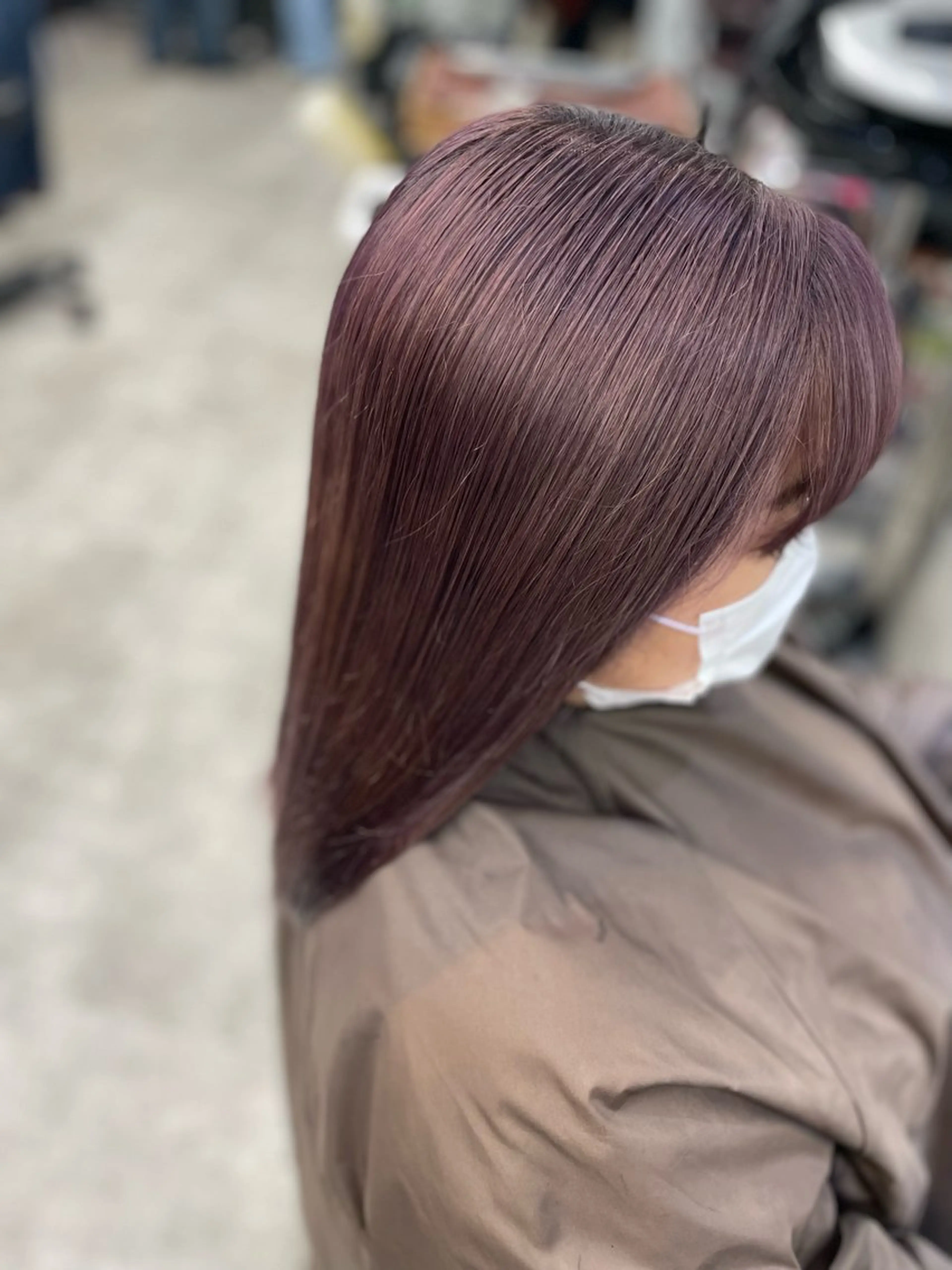 セミロング 顔周りカット 髪質改善 韓国風ヘア レイヤーカット 縮毛矯正 ヘアカラー トリートメント 🌟髪質改善ケアカラ ー美髪縮毛矯正y🌟のヘアスタイル