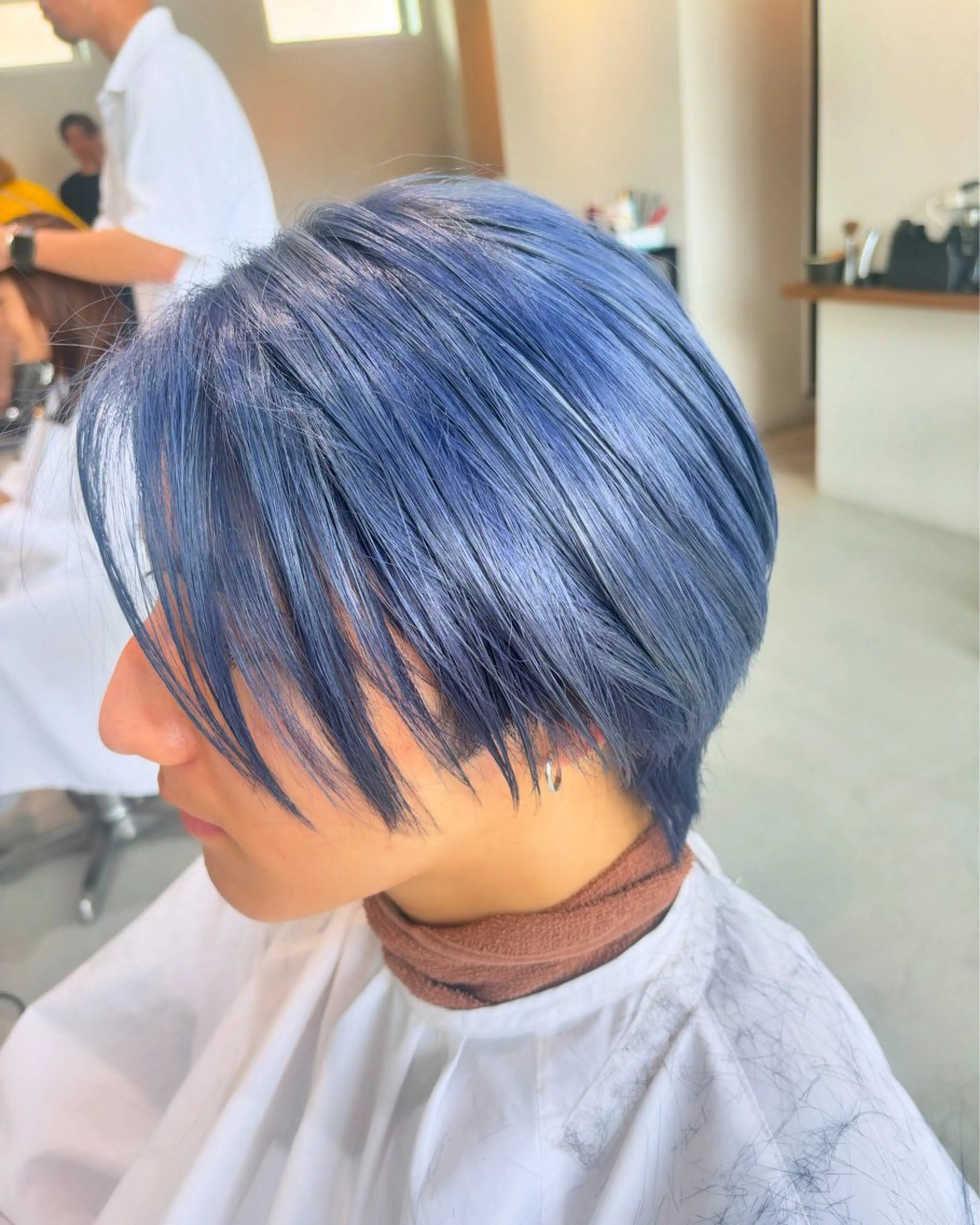 カラー ブリーチ ブルーカラー カット ヘアカラー 竹内 えりこのヘアスタイル