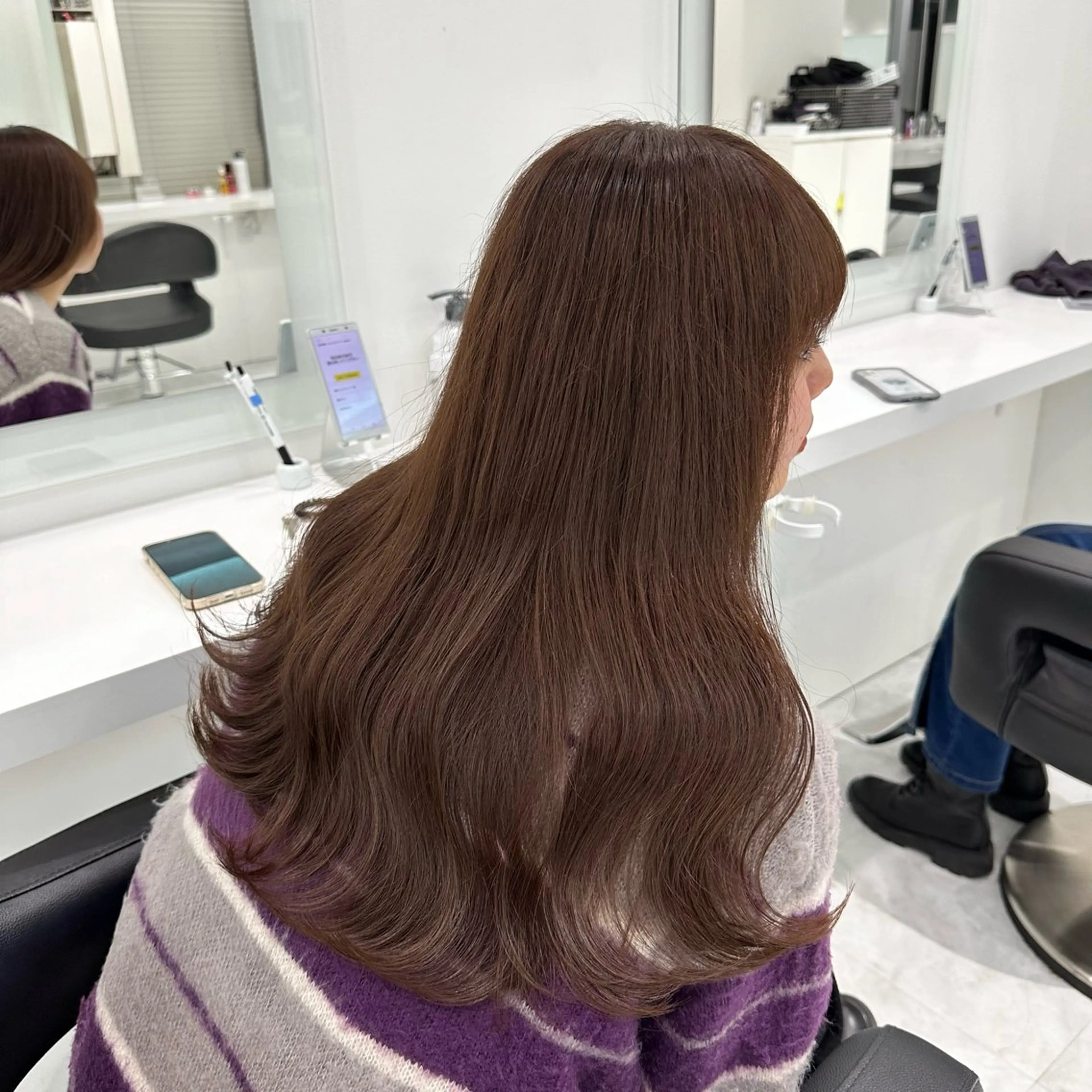 セミロング カラー カット ヘアカラー トリートメント ヘッドスパ ヘアセット ♡上品韓国髪♡ブラ ウン/SAYATOのヘアスタイル