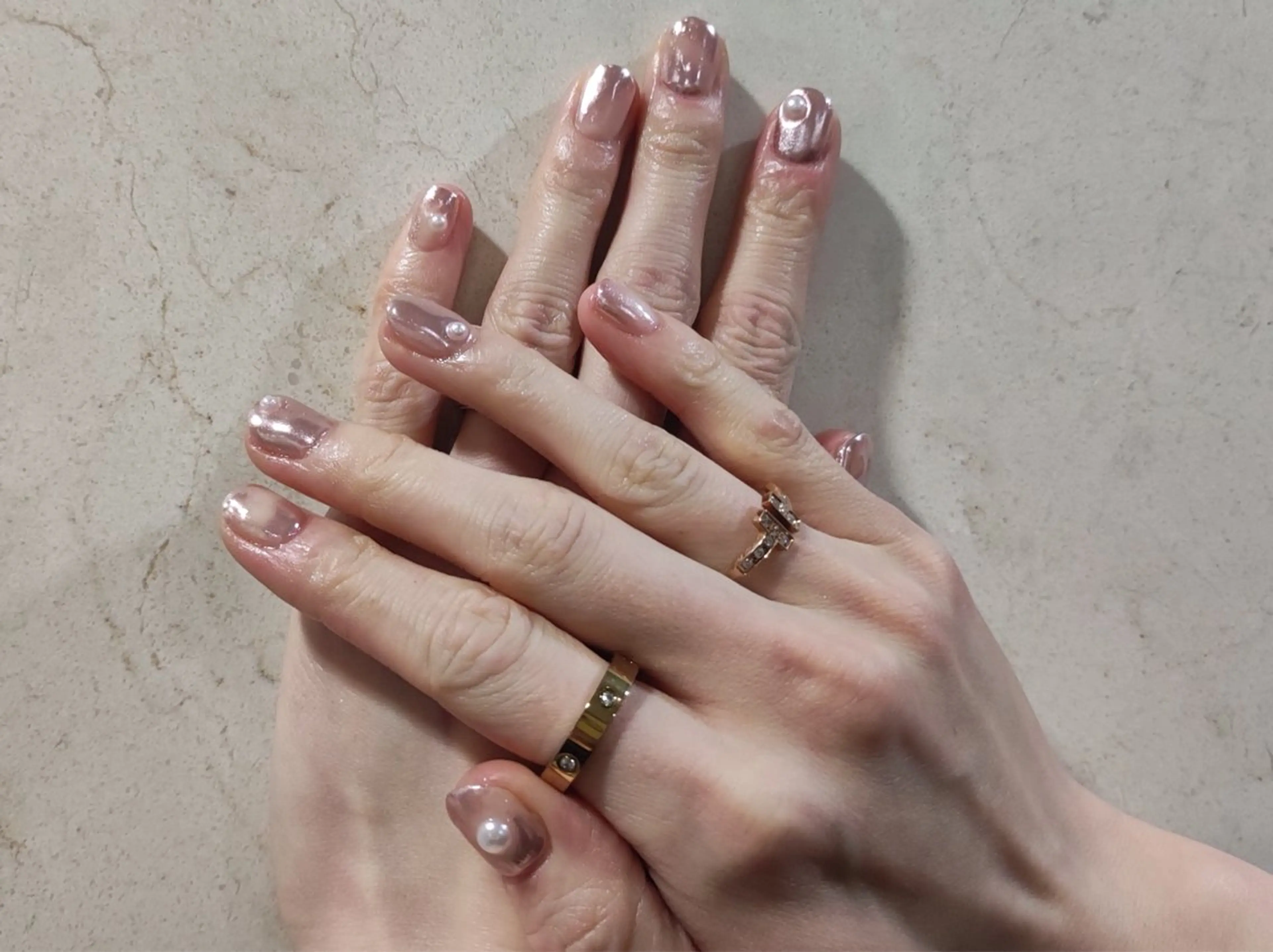 ネイル グラデーション ミラーネイル K. SATOのネイルデザイン