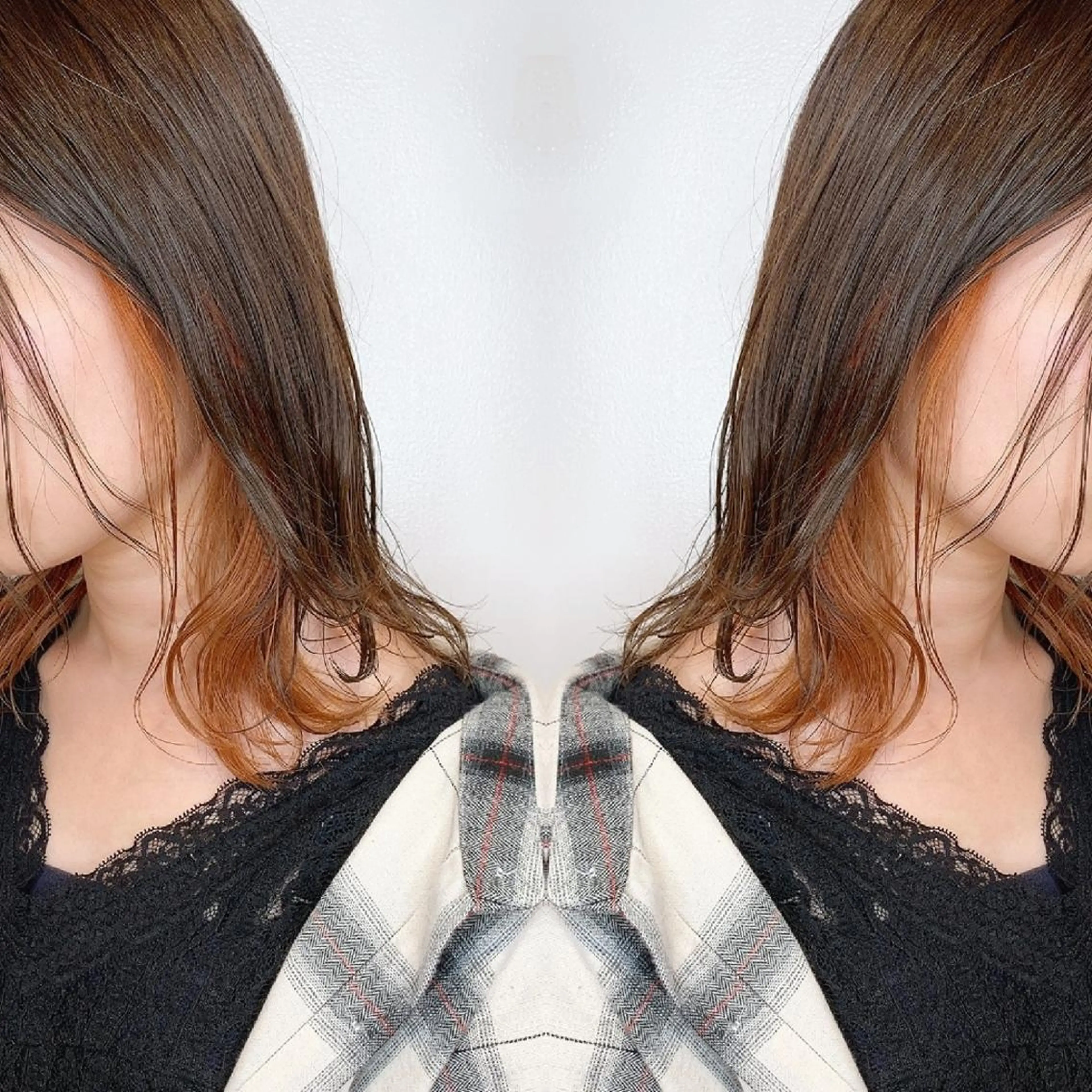 セミロング カラー ヘアアレンジ インナーカラー カット ヘアカラー トリートメント 竹内啓太 ボブのヘアスタイル