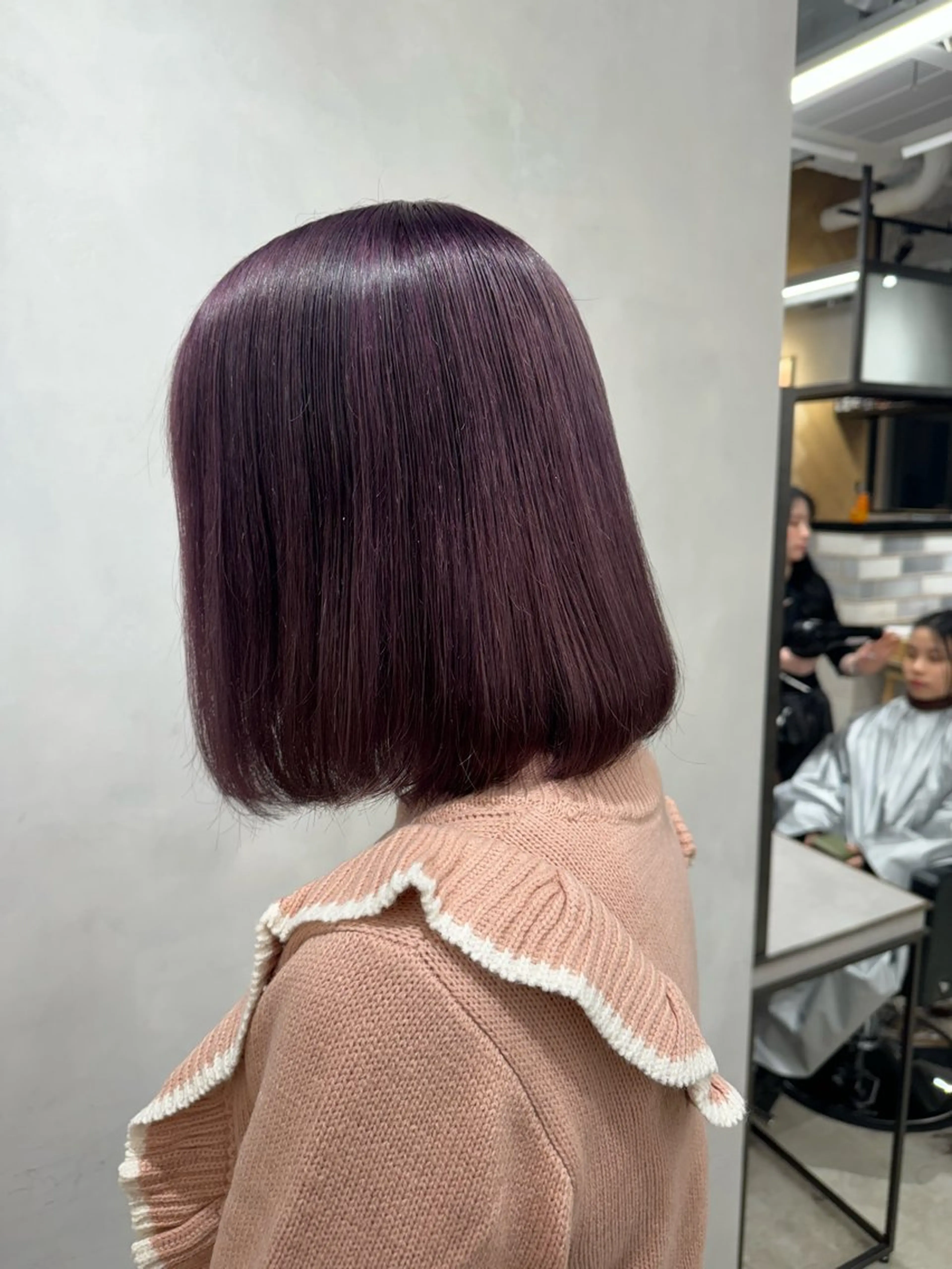 ミディアム カラー バイオレットカラー カット ヘアカラー トリートメント 透明感カラー✨艶髪 制作🌱山根あゆみのヘアスタイル