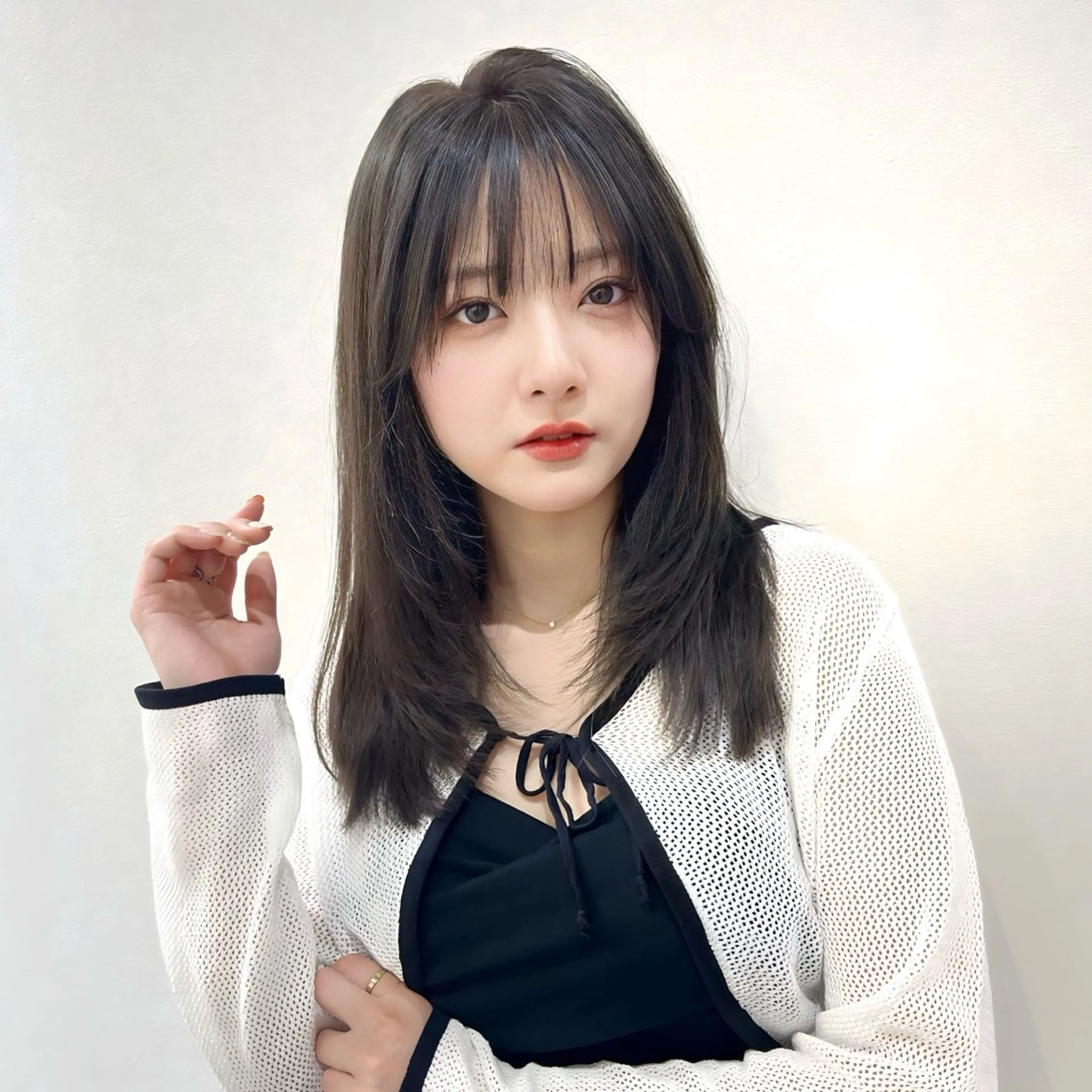 セミロング カラー ヘアアレンジ レイヤーカット 顔まわり職人🇰🇷 韓国ヘア/KAITOのヘアスタイル