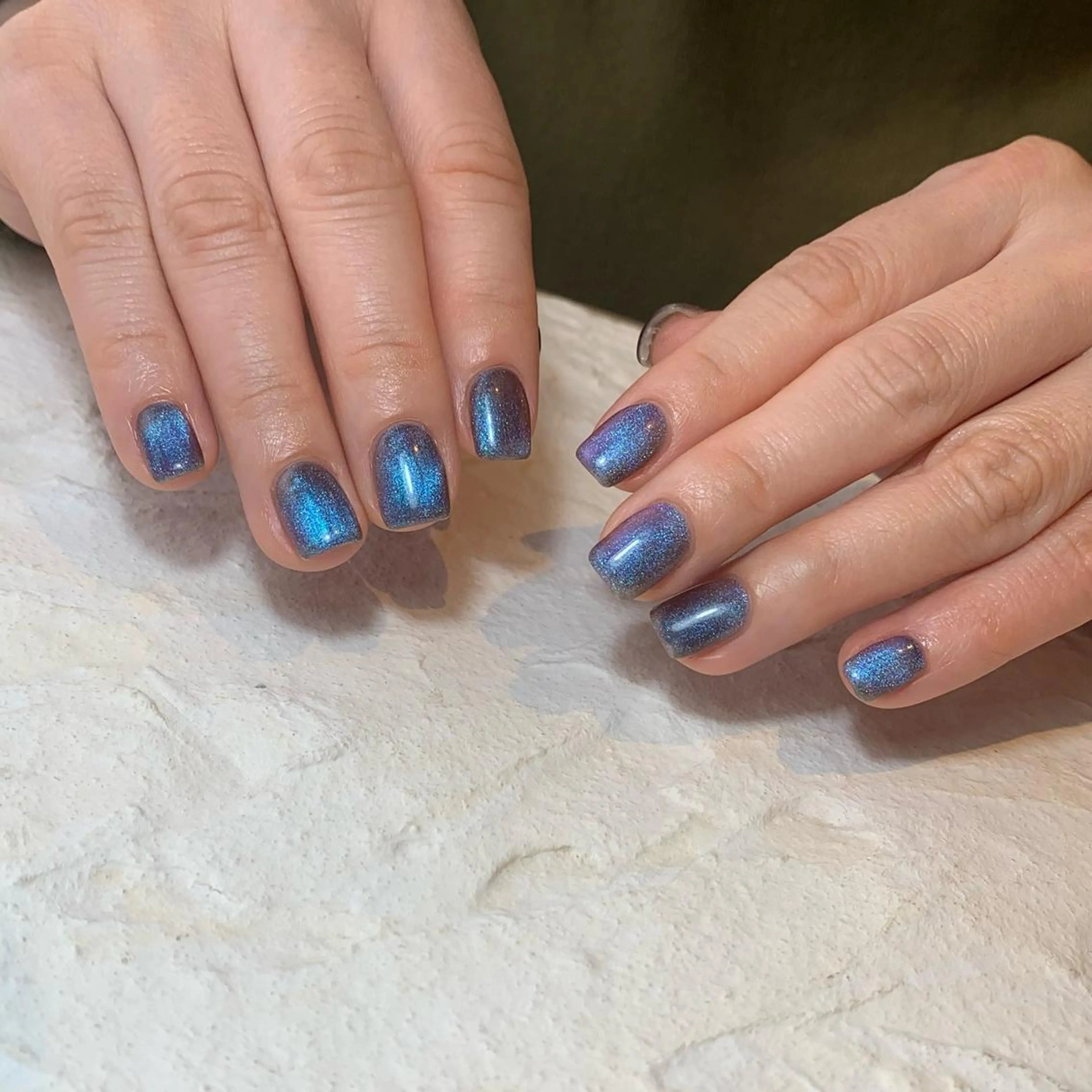 ネイル マグネットネイル ワンカラーネイル シンプルネイル 山本 理紗子のネイルデザイン