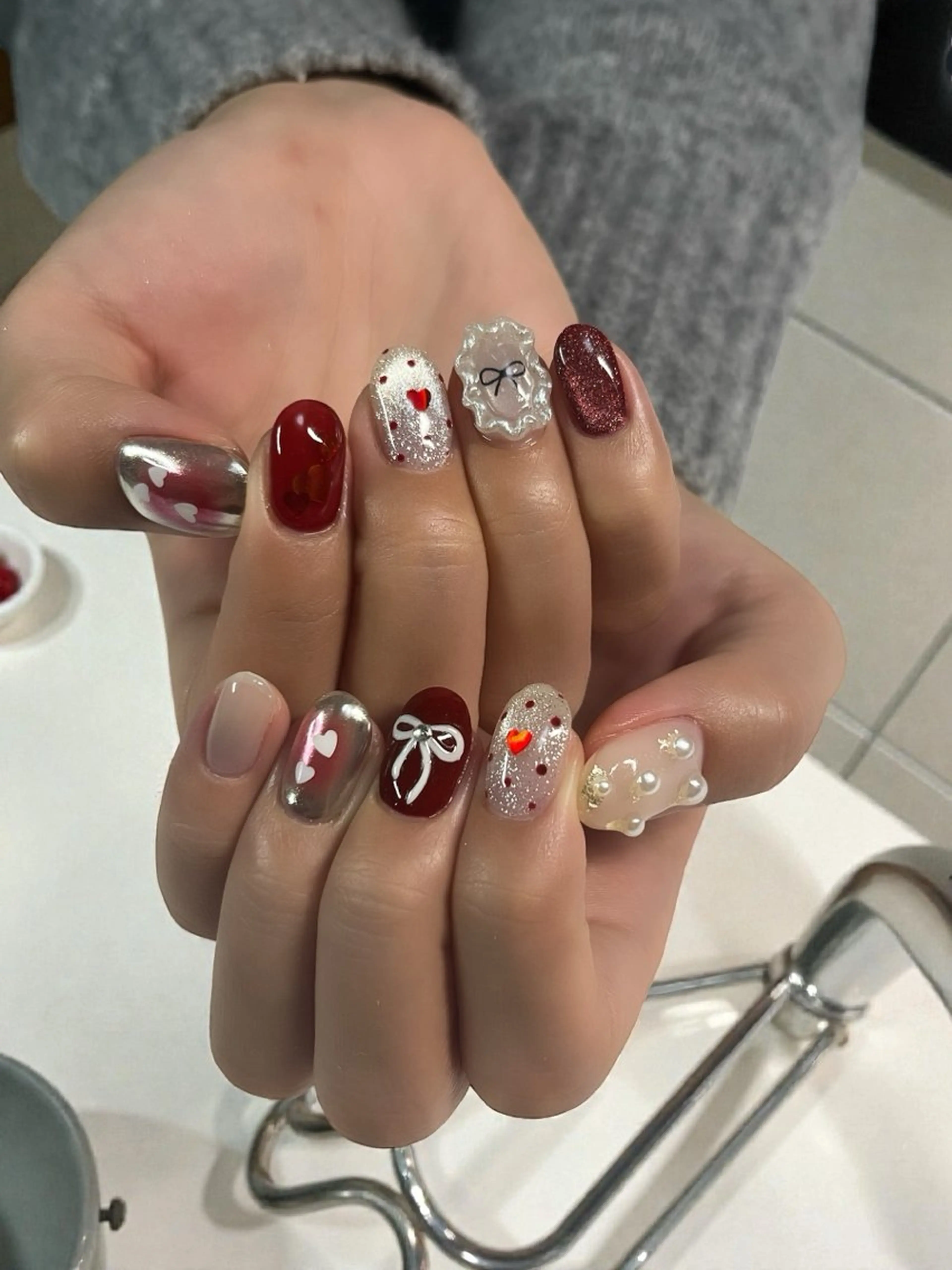 ネイル リボン mellow mのネイルデザイン