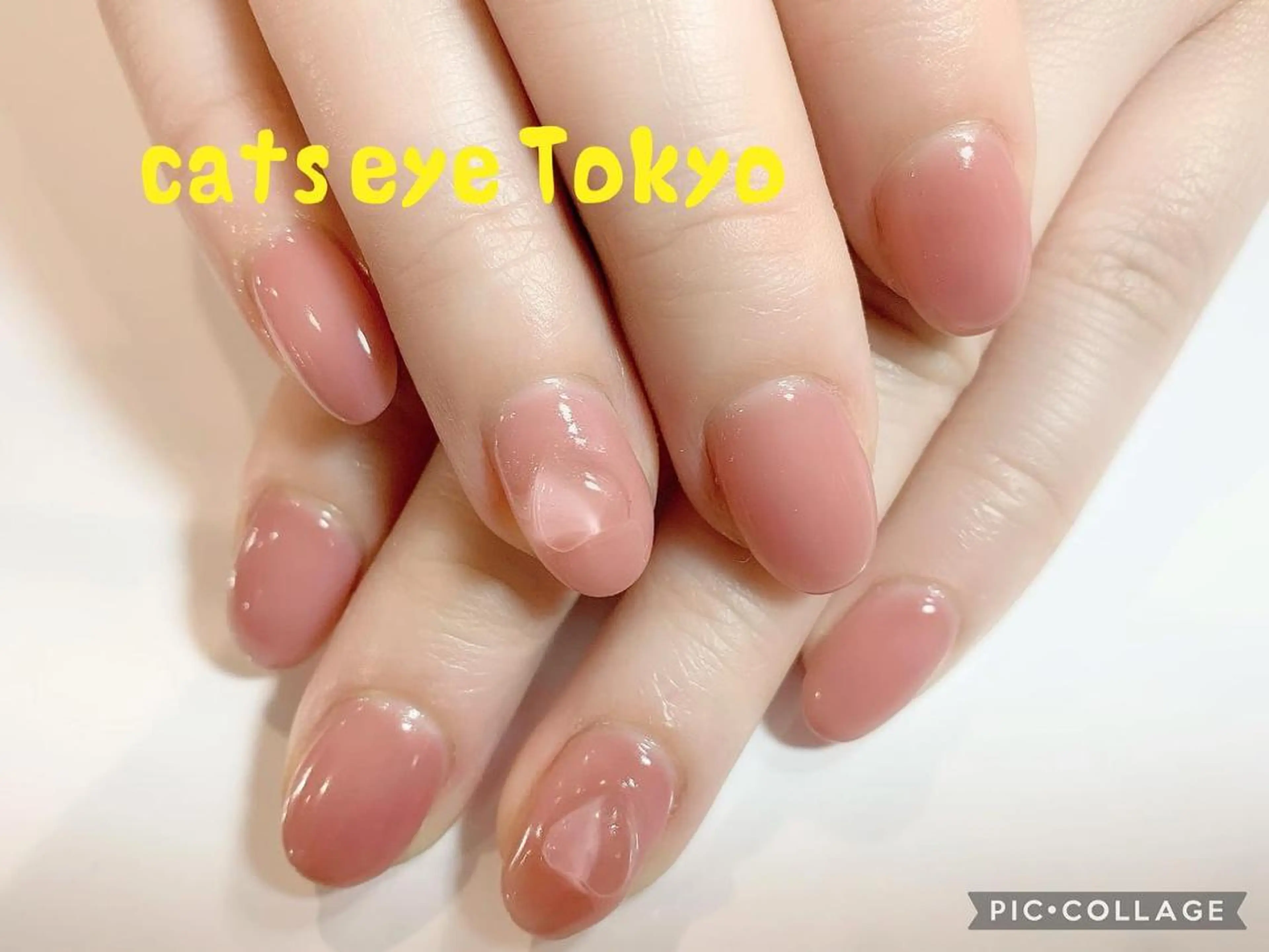 ネイル マツエク・マツパ クリアネイル ハート Cat's eye TOKYO 新宿店のネイルデザイン