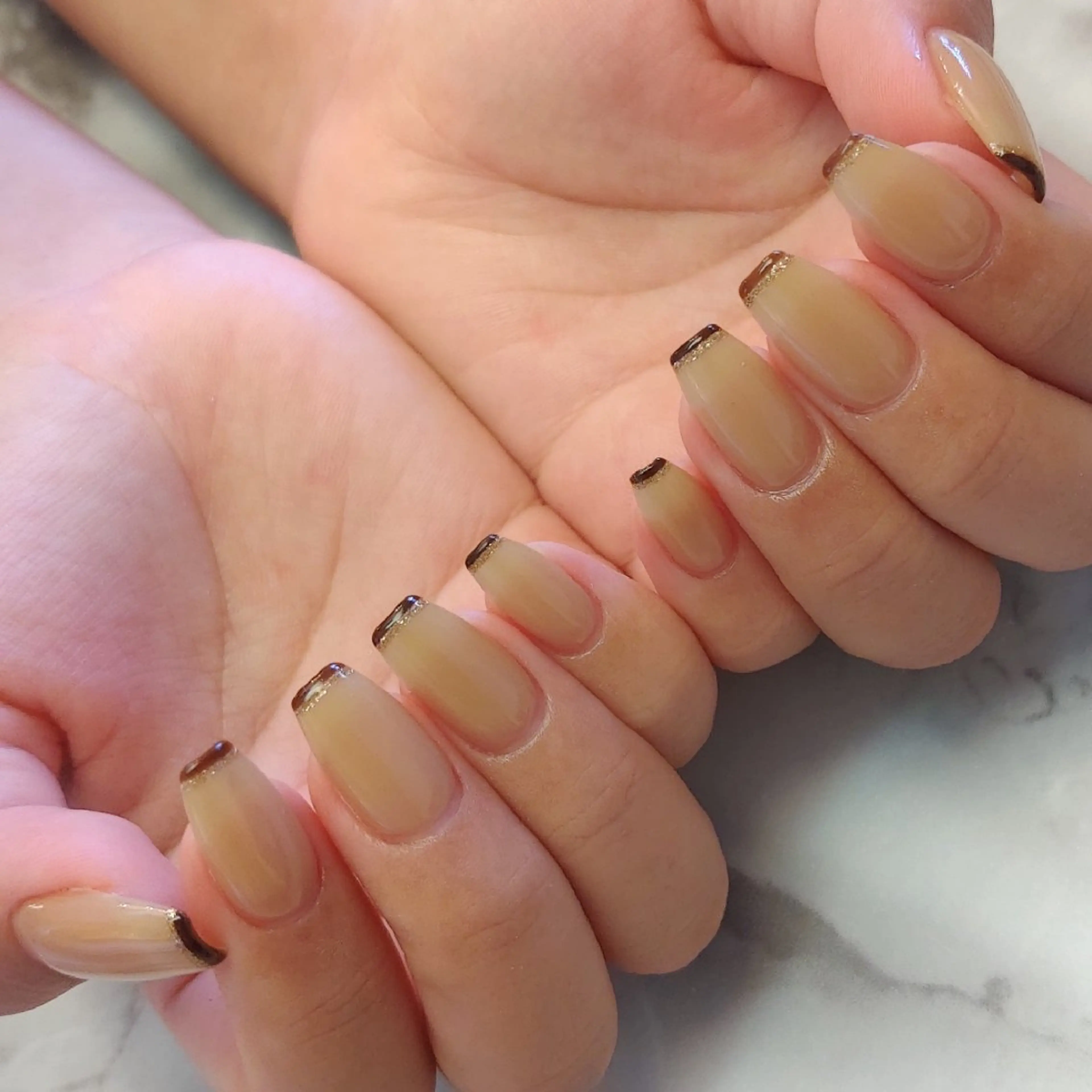 ネイル フレンチネイル ジェヌインネイル 河内のネイルデザイン