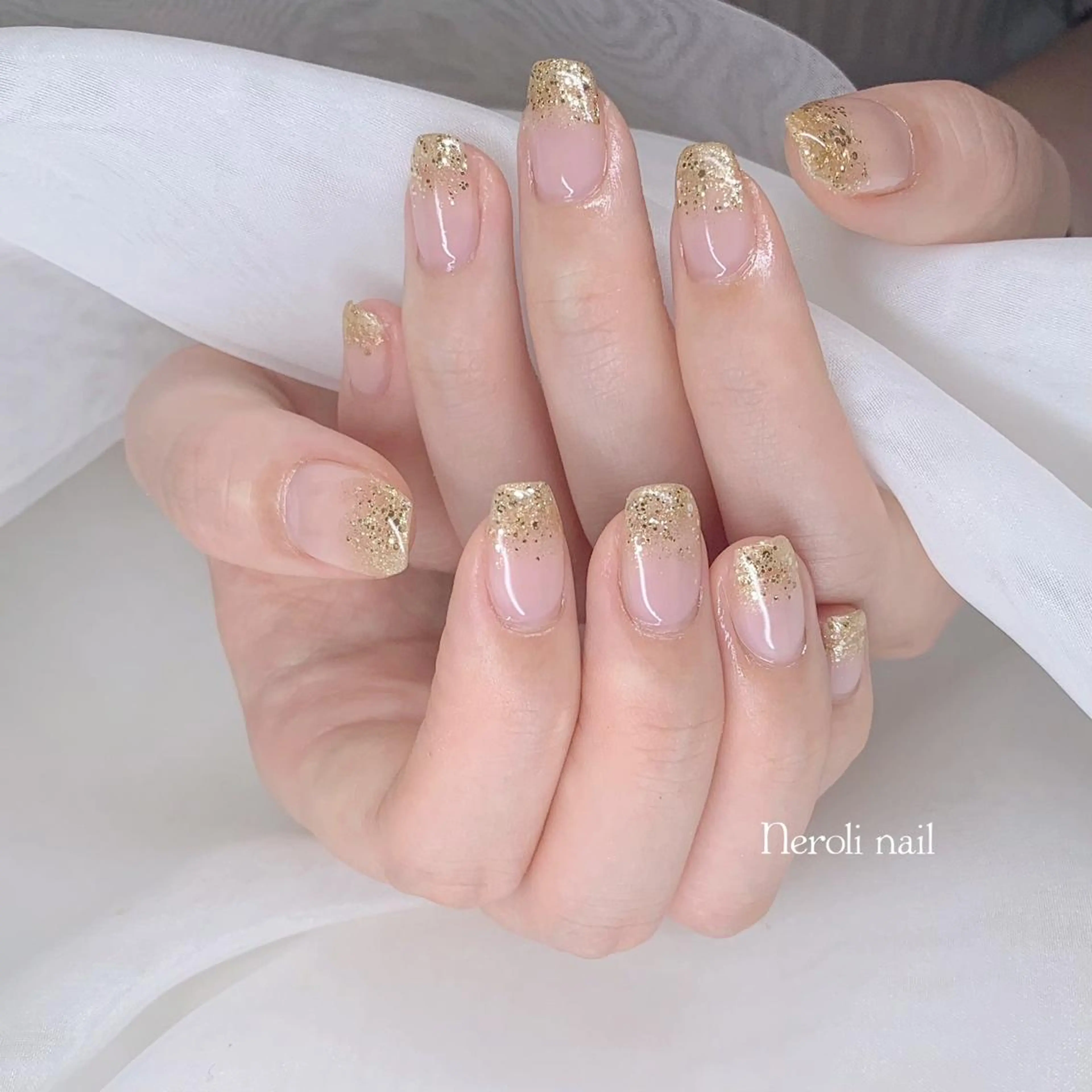 ネイル グラデーション ラメ(グリッター) ラメグラデーション Neroli nail所属・Neroli nailのネイルデザイン