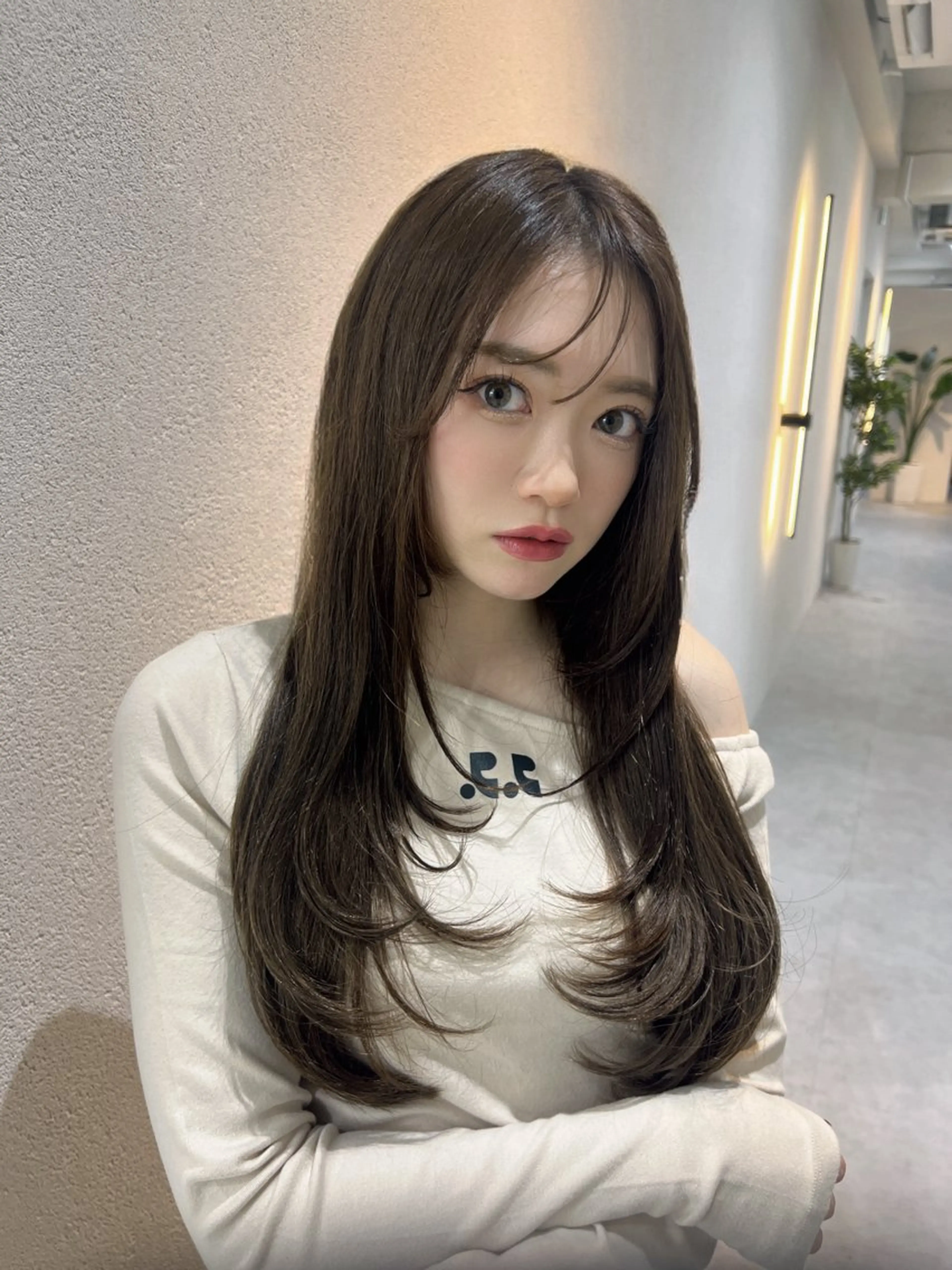 ロング カラー 韓国レイヤー透明感 カラーヨウスケのヘアスタイル