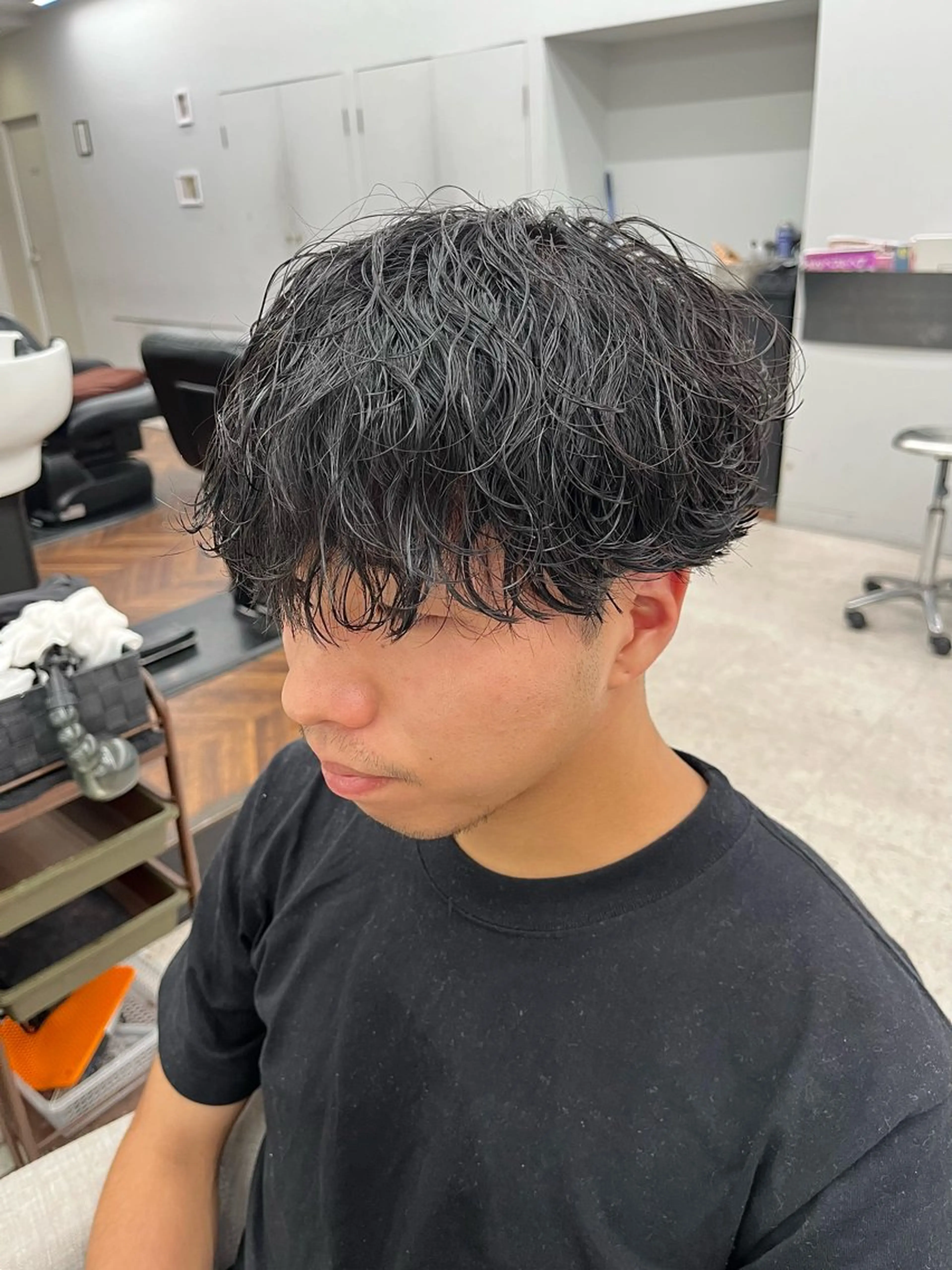 パーマ メンズ メンズパーマ 波巻きパーマ カット パーマ 🍐シャドウパーマ メンズ特化/守岡🍐のヘアスタイル