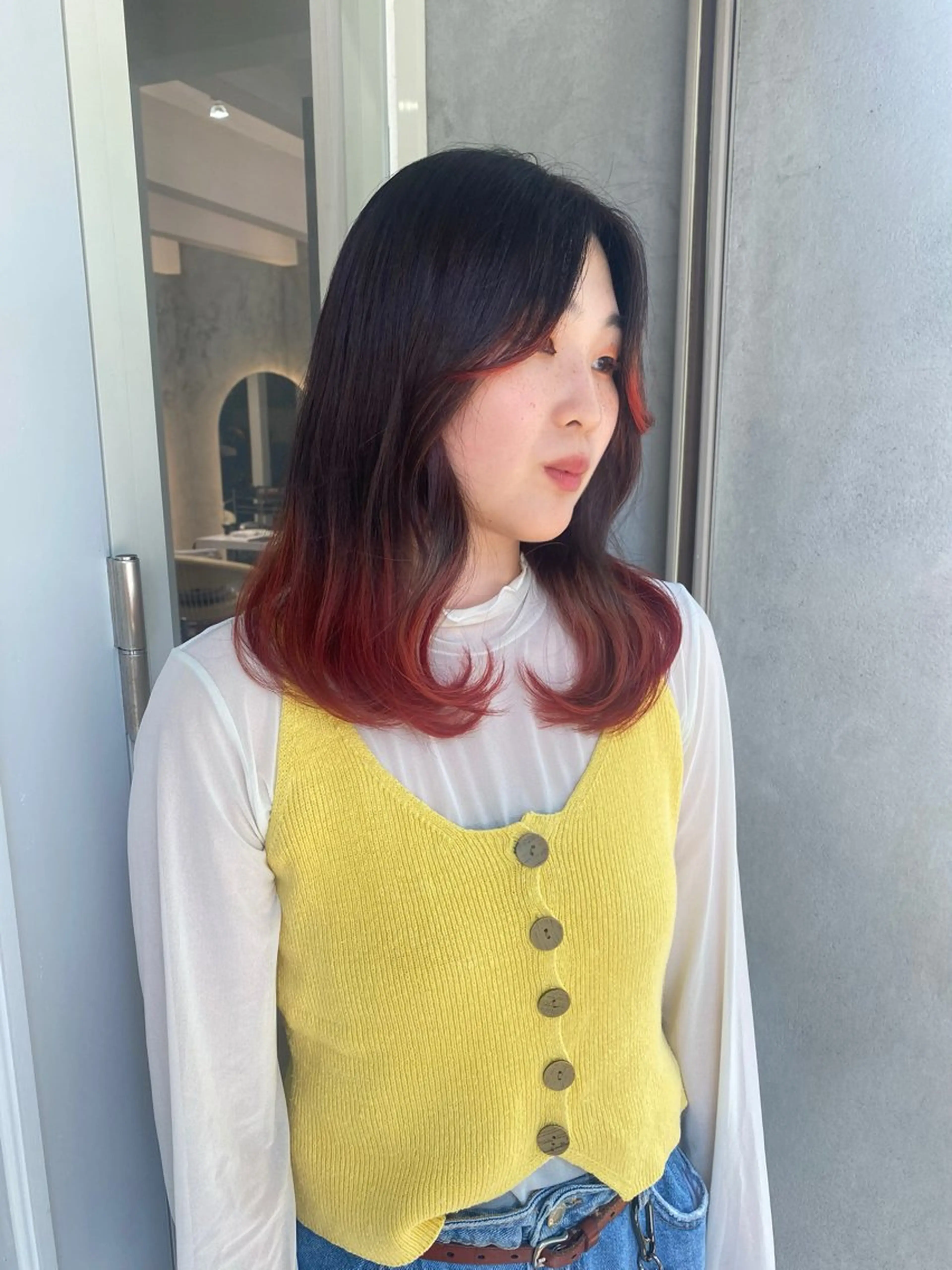 ミディアム カラー SHICENEケイ レイヤーカット🦋のヘアスタイル