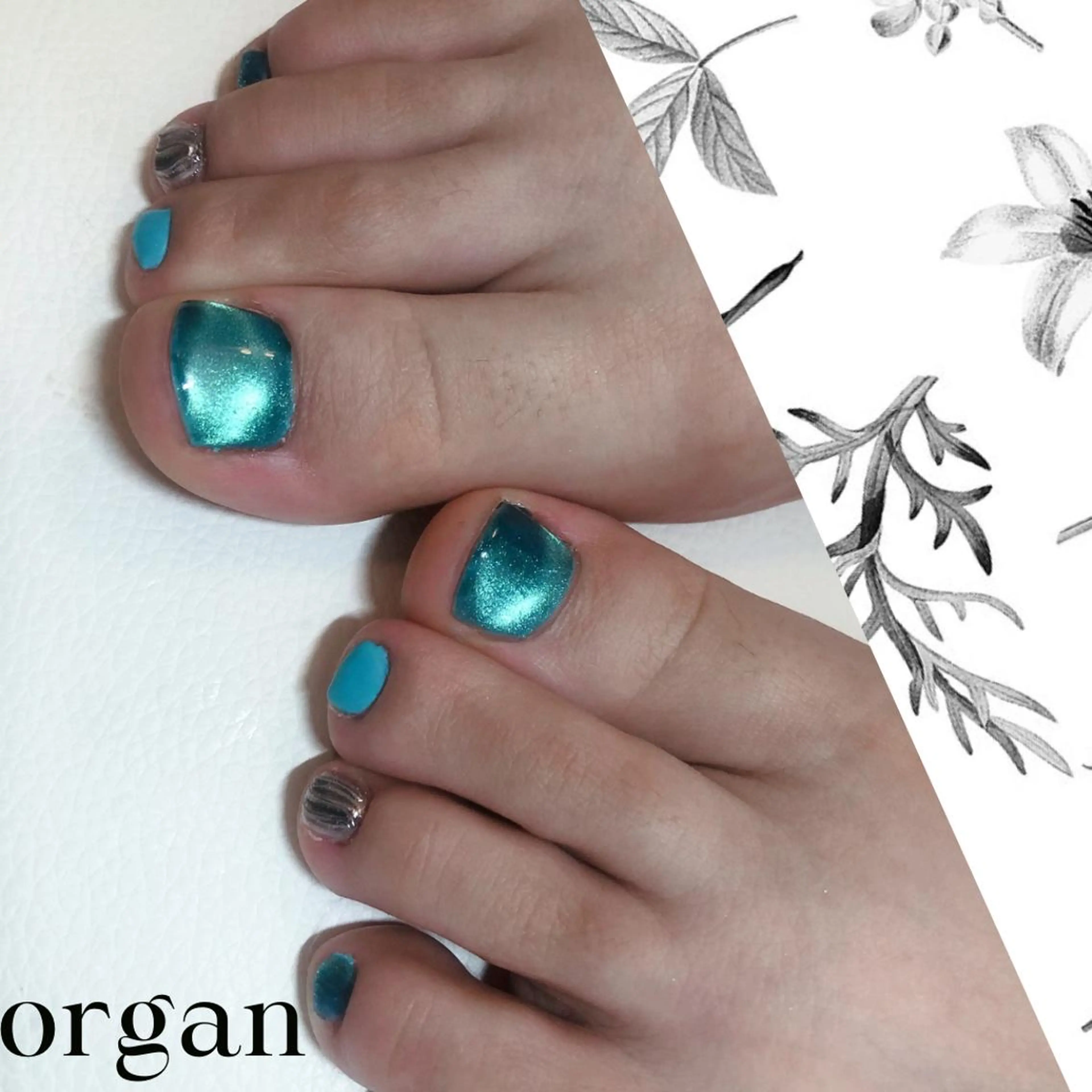 ネイル フットネイル マグネットネイル 【ＯＲＧＡＮ】 nailのネイルデザイン