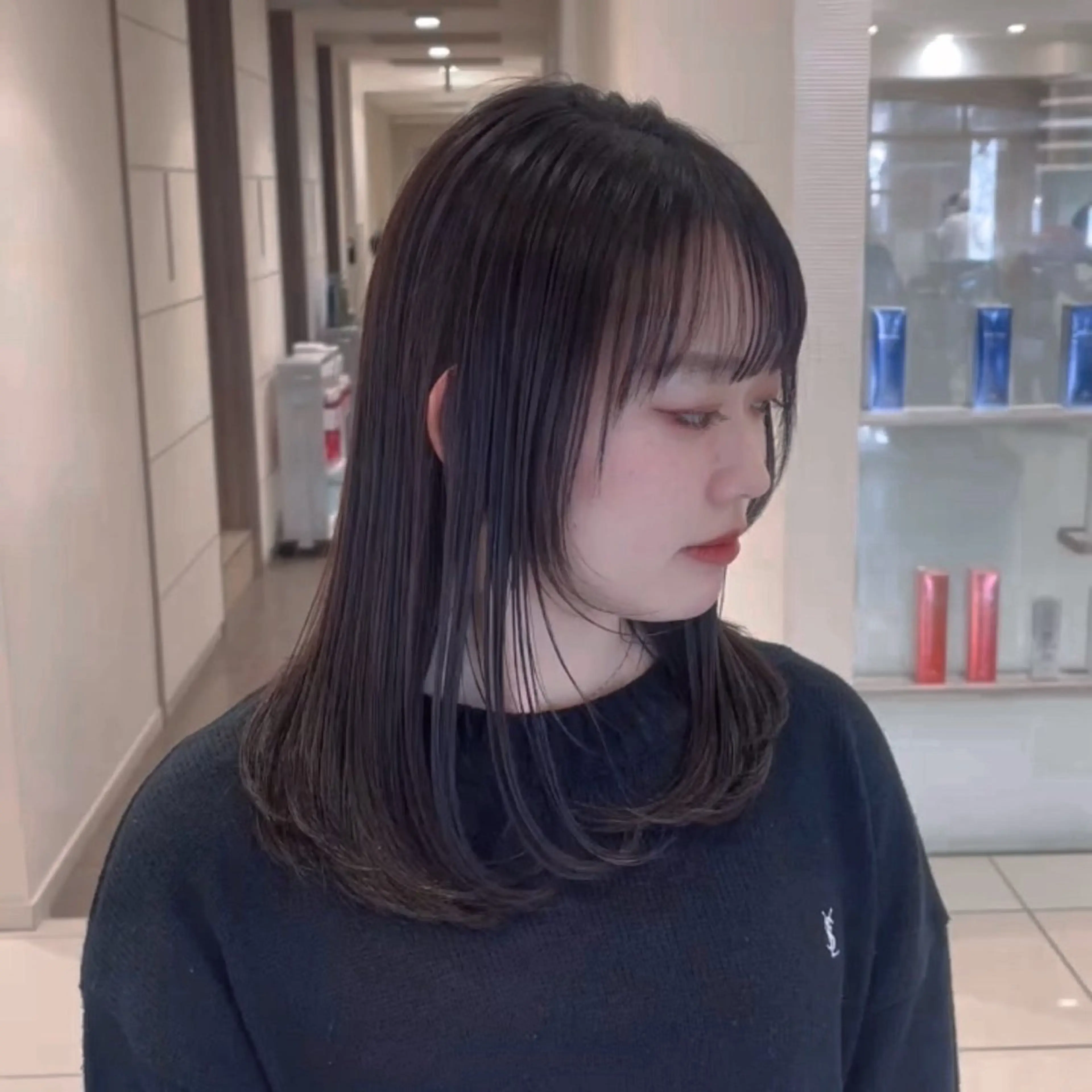 ロング カラー ケアカラー グレージュ 髪質改善 韓国風ヘア 💖大人韓国ヘア💖 韓国艶カラー【銀座】のヘアスタイル