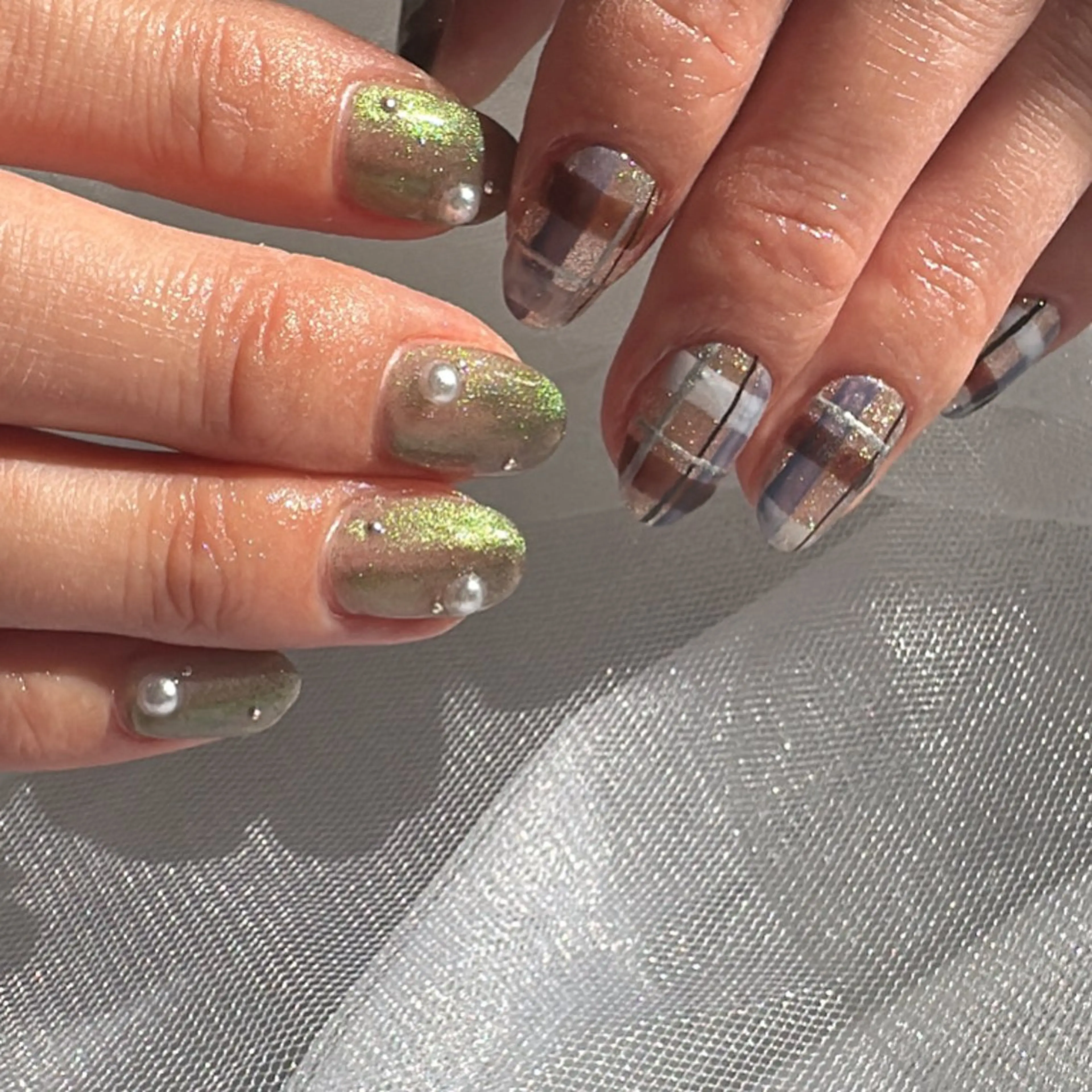 ネイル クリアネイル 氷ネイル・うるうるネイル 韓国ネイル マグネットネイル ニュアンスネイル 🪞KAPE NAIL 🪞のネイルデザイン