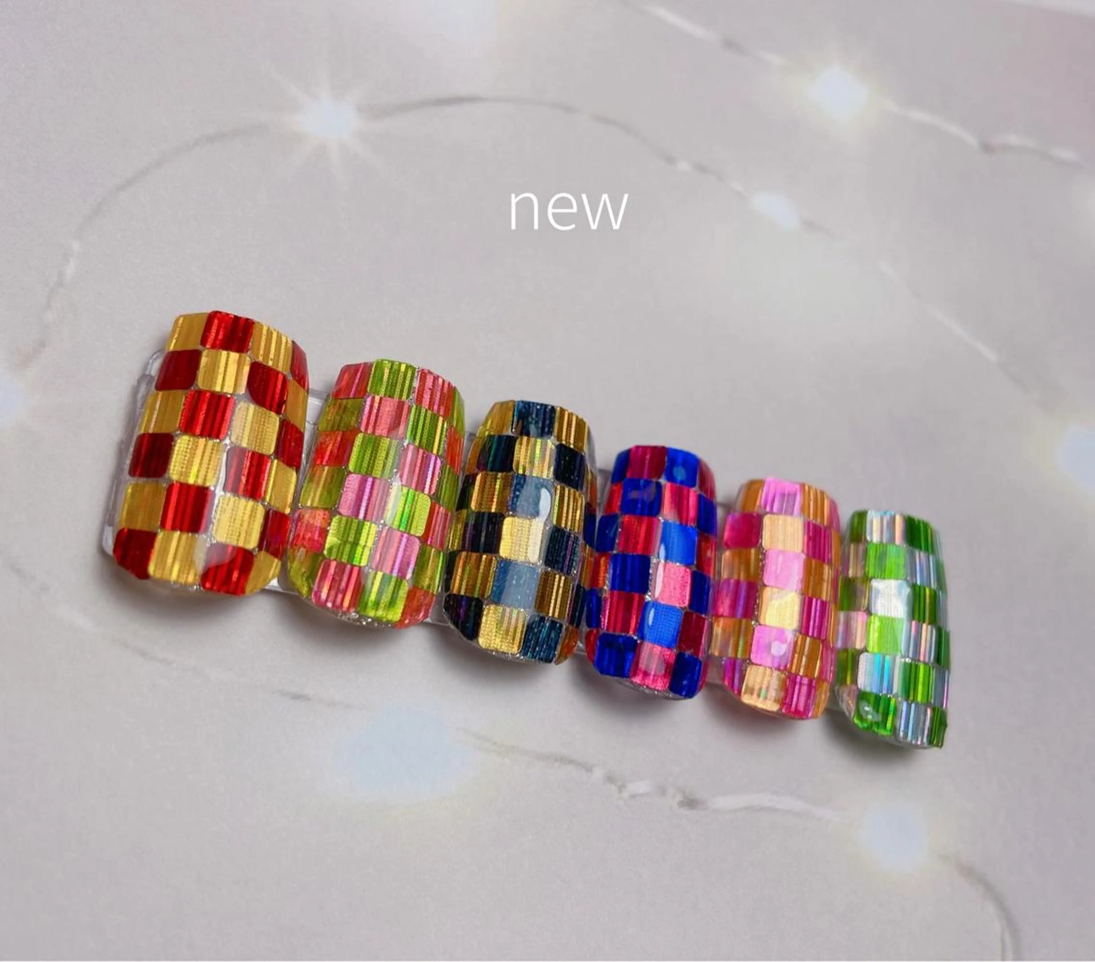 ネイル フットネイル ホログラムネイル スクエアネイル nailsalon REJOICEのネイルデザイン