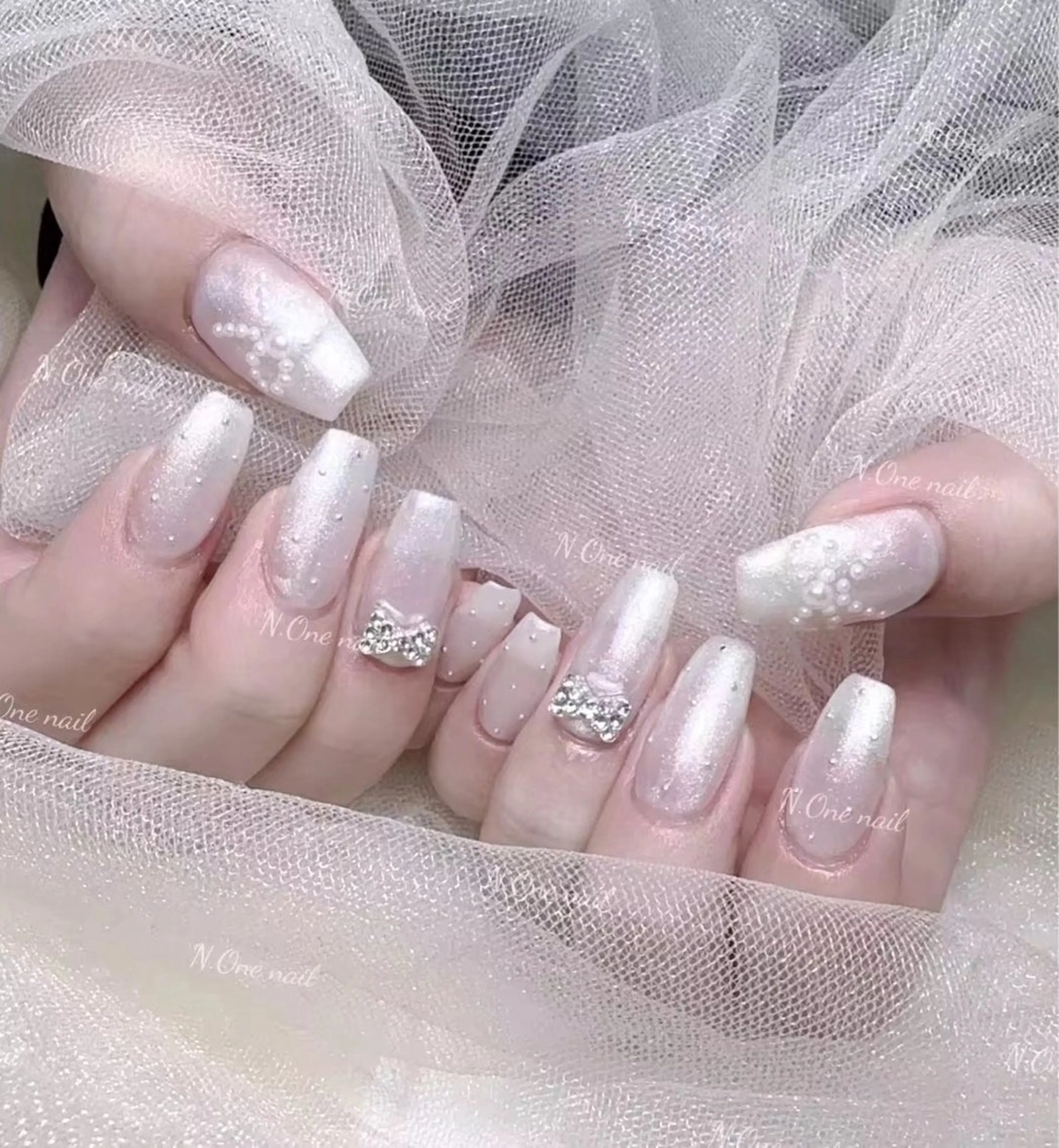 ネイル 長いだし/スカルプ/ パラシェルN.oneのネイルデザイン