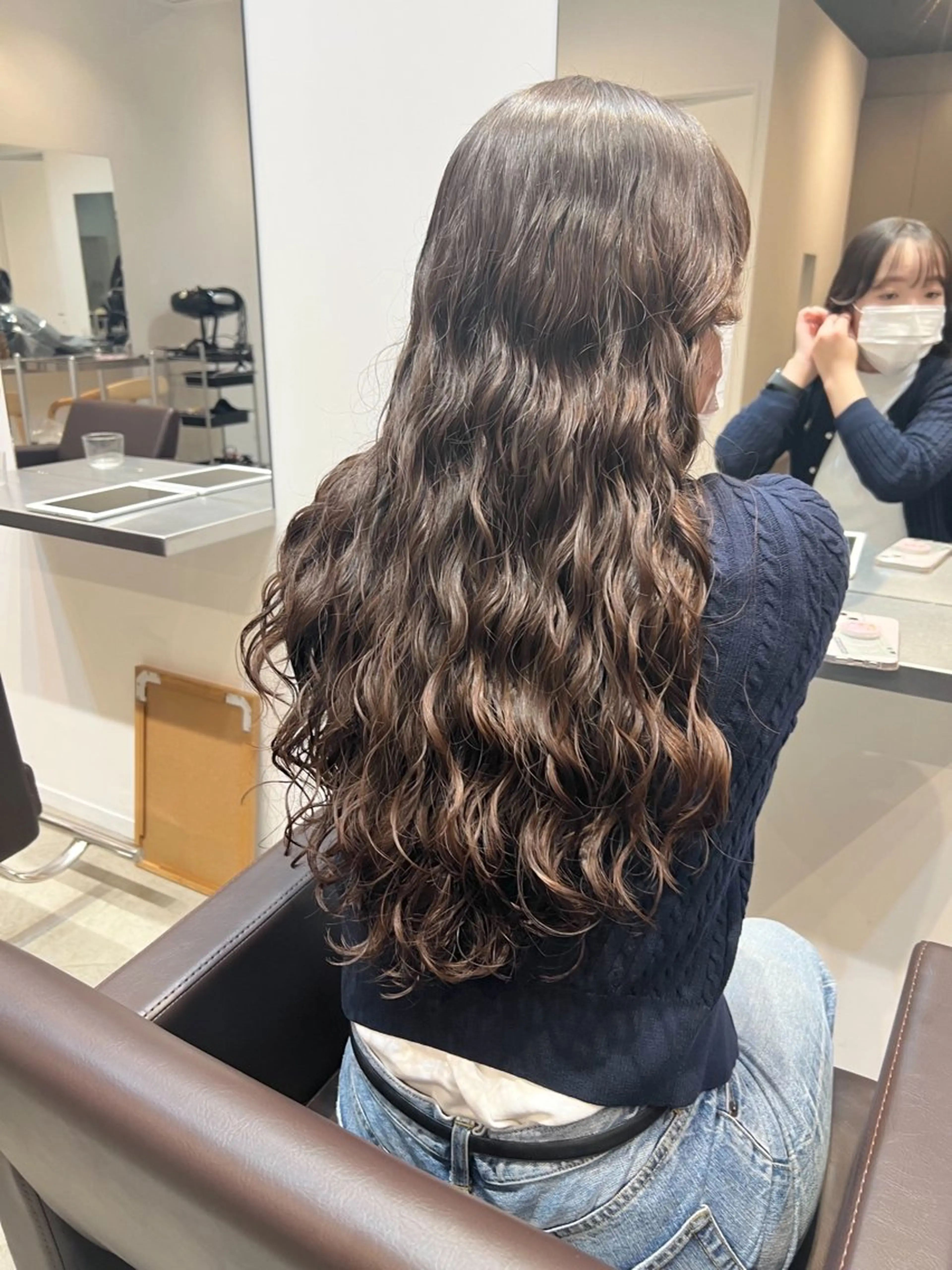 ロング デジタルパーマ ウェーブパーマ/神野のヘアスタイル