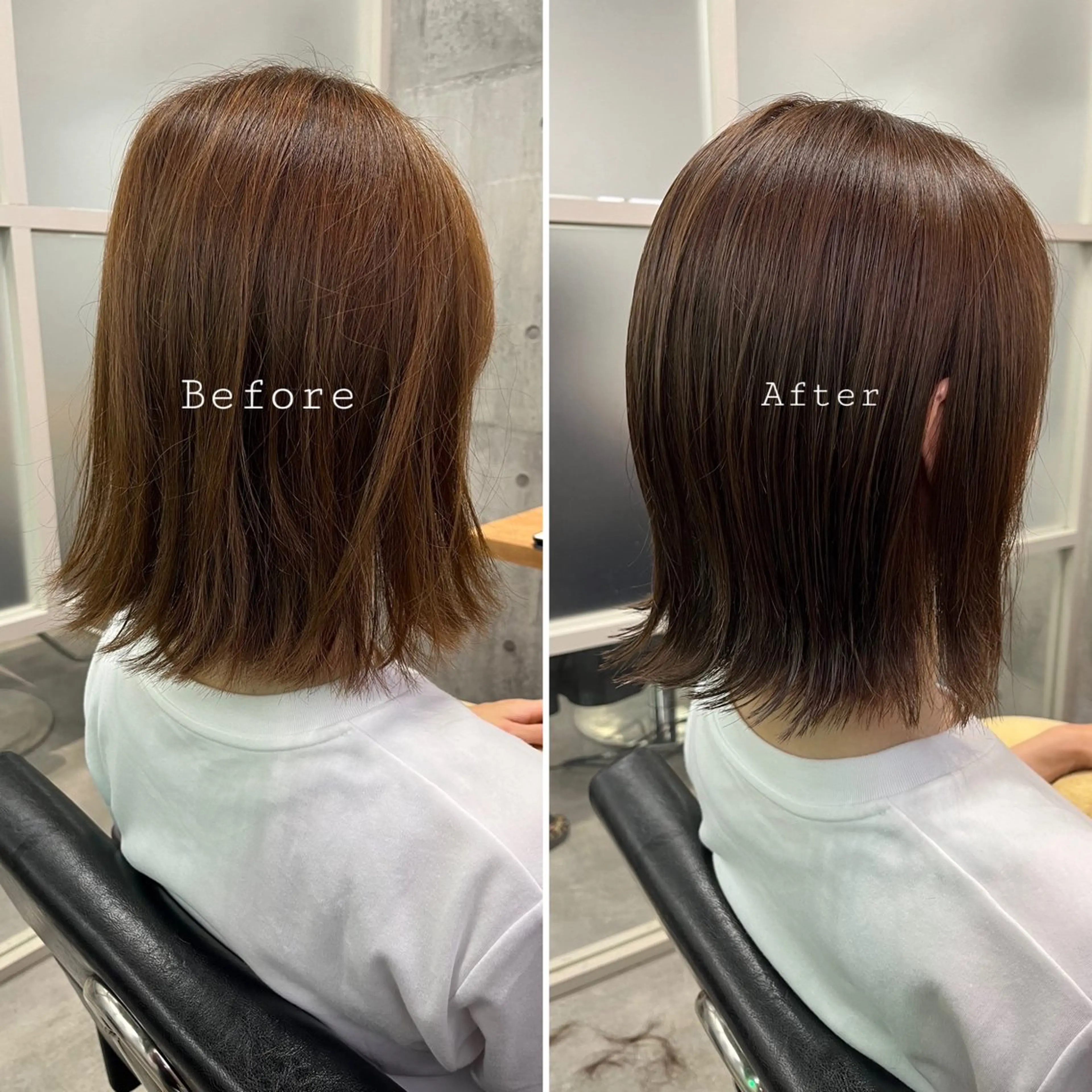 ミディアム カット ヘアカラー トリートメント 🤲ヘッドスパ🤲 たにぐちあつし🤲のヘアスタイル