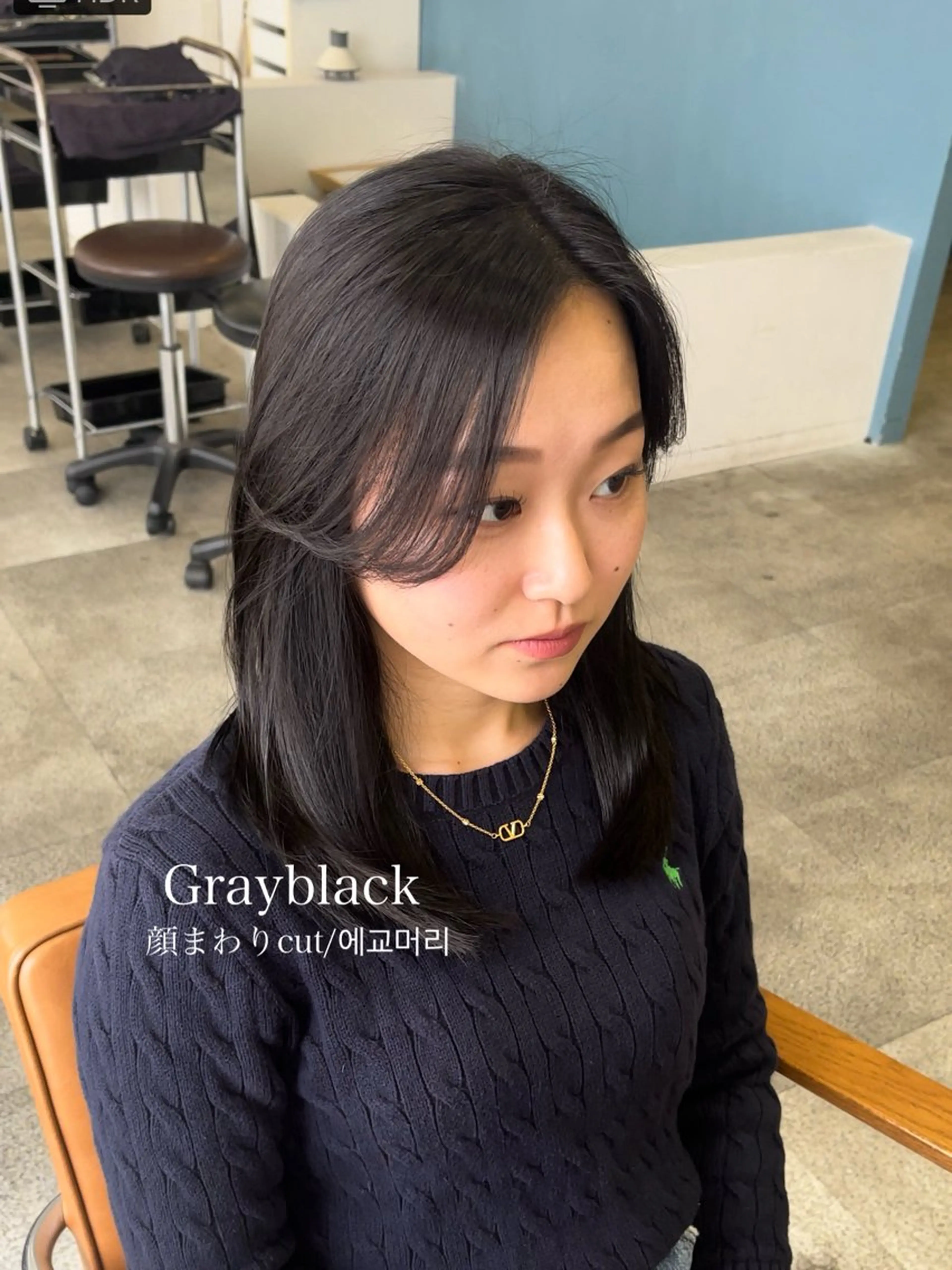 [🪽おすすめNo.1]初回・次回予約特典🫧韓国風小顔カット+カラー+シェノンTrの写真