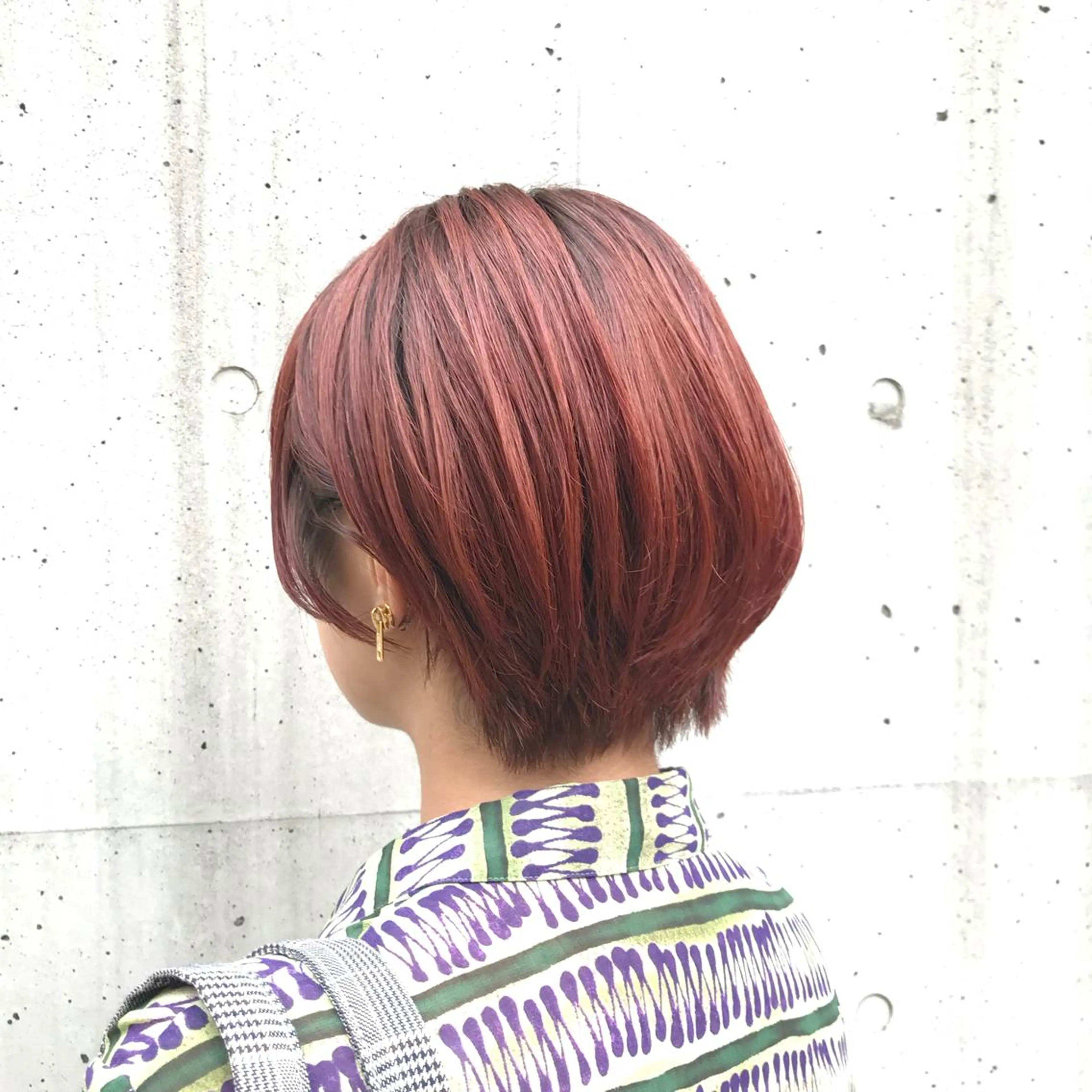 ショート カラー ボブ/インナーカラー ショート/佐野祥子のヘアスタイル