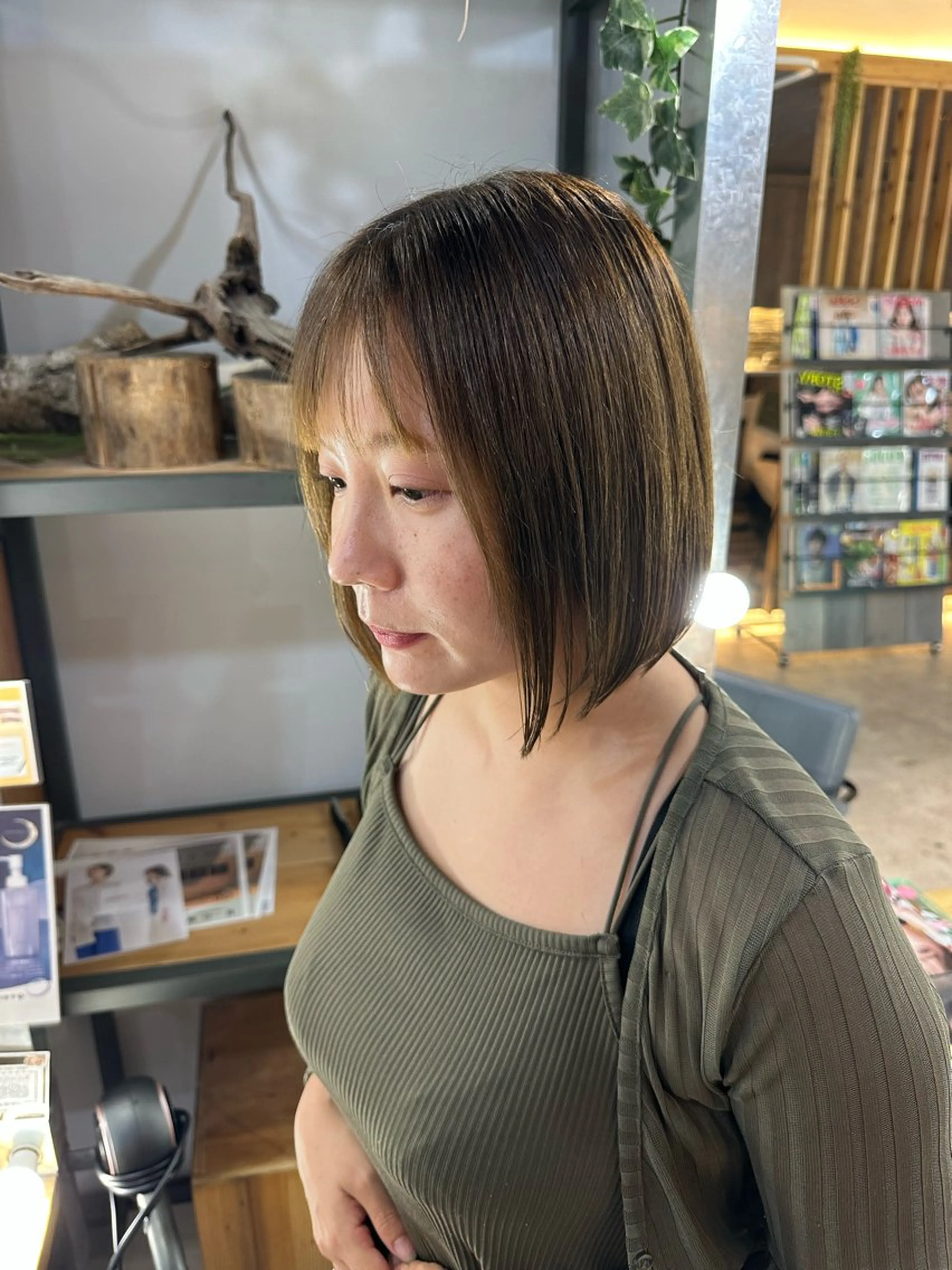 ミディアム ボブ 溜 一太のヘアスタイル