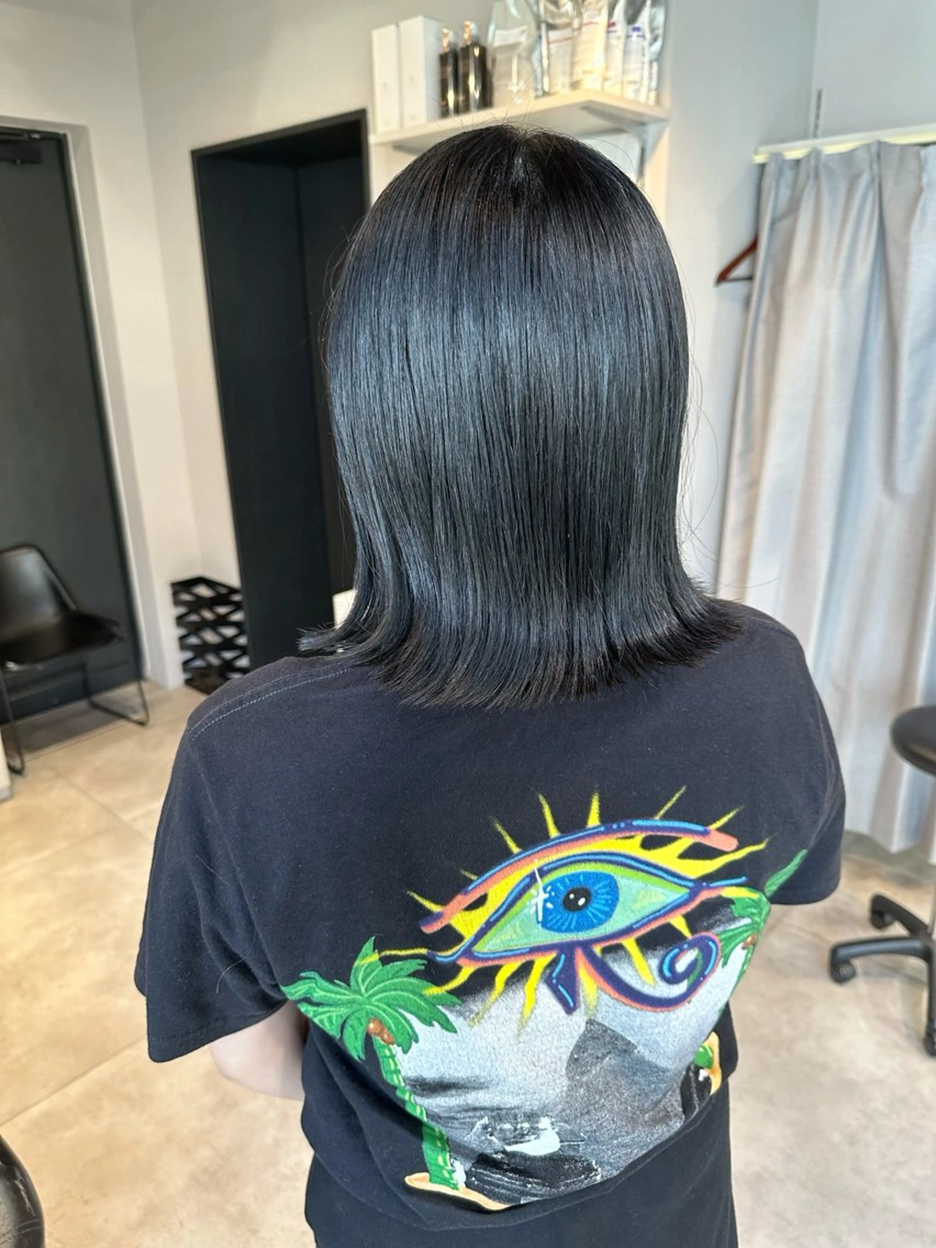 ミディアム カラー カット ヘアカラー トリートメント 透明感カラー/ボブ /佐藤伶のヘアスタイル