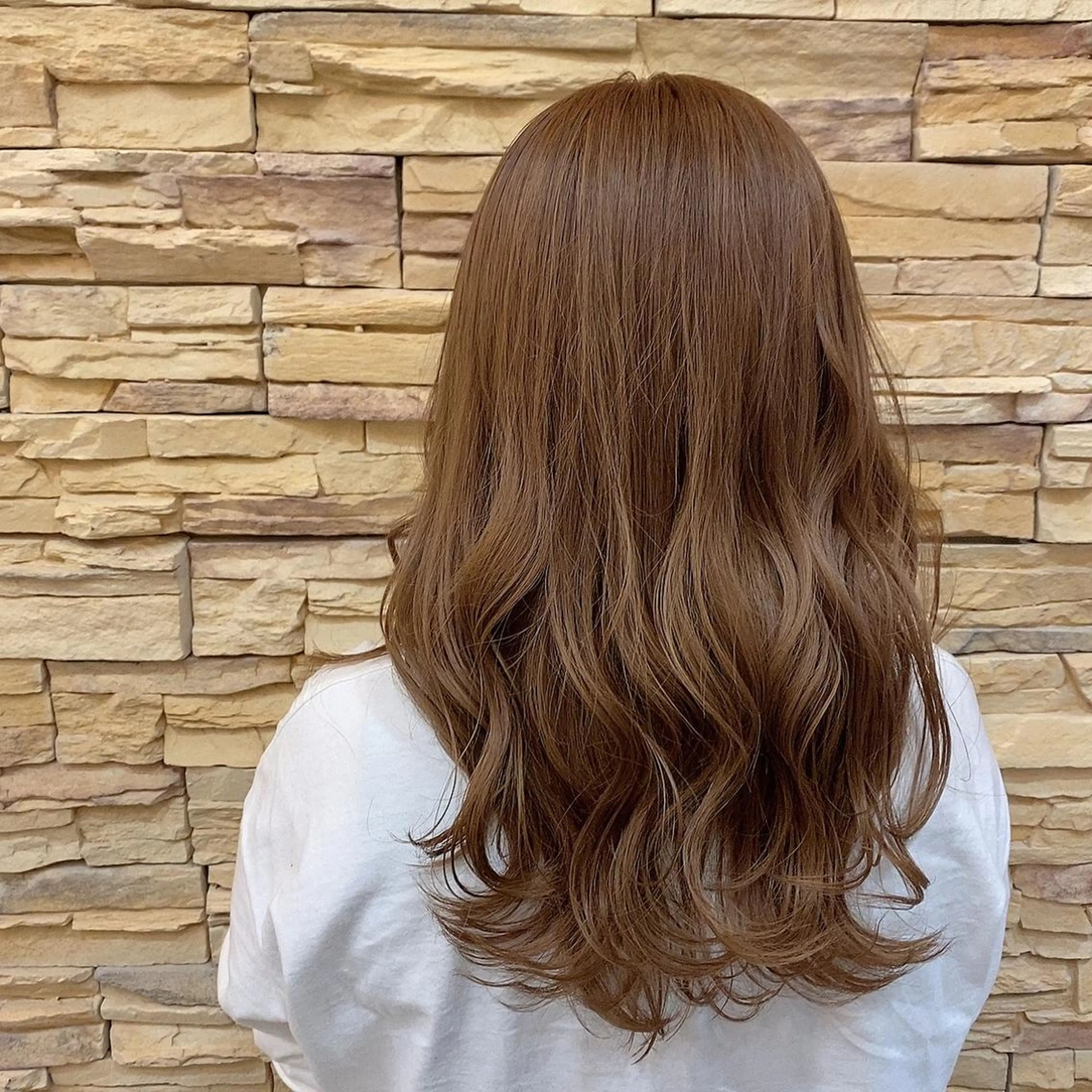 セミロング 福岡縮毛矯正✨️ ストレート 向井和輝のヘアスタイル