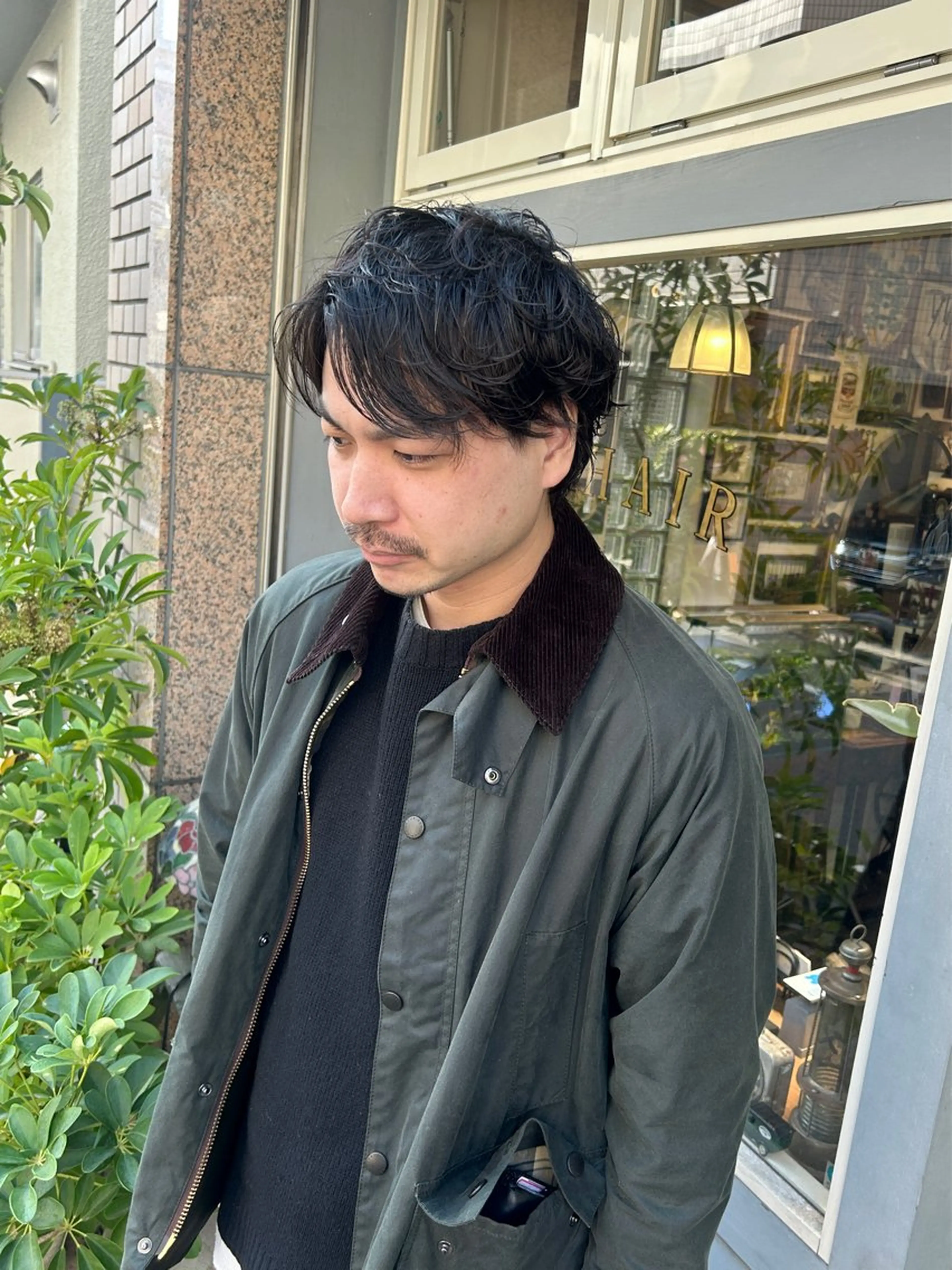 ショート パーマ メンズ カット パーマ 清水千優/パーマ/透 明感カラー/メンズのヘアスタイル