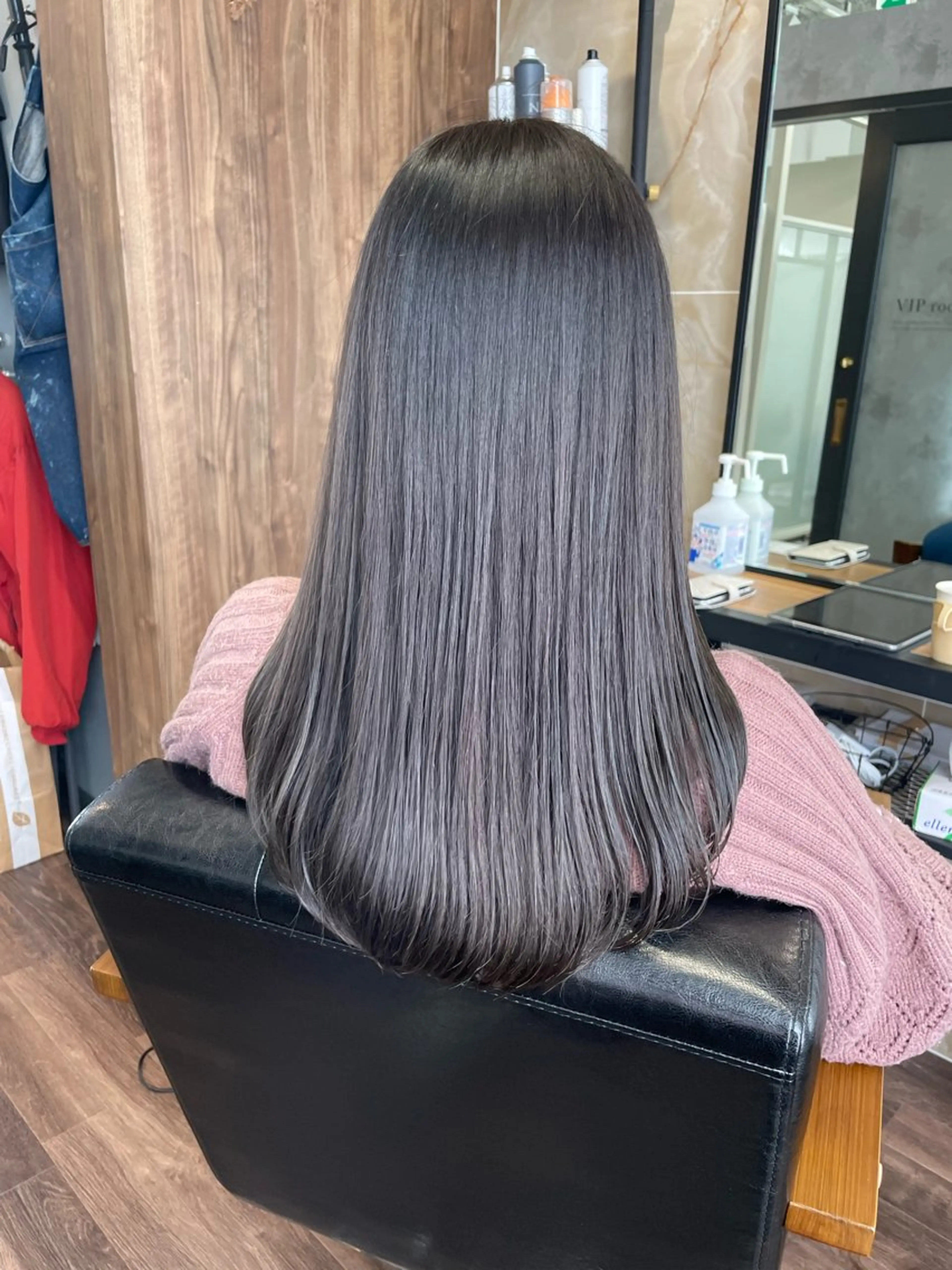 セミロング カラー カット ヘアカラー トリートメント Lull (シェアサロンReco VIProom)所属・Lull1人美容室 バレイヤージュのヘアスタイル