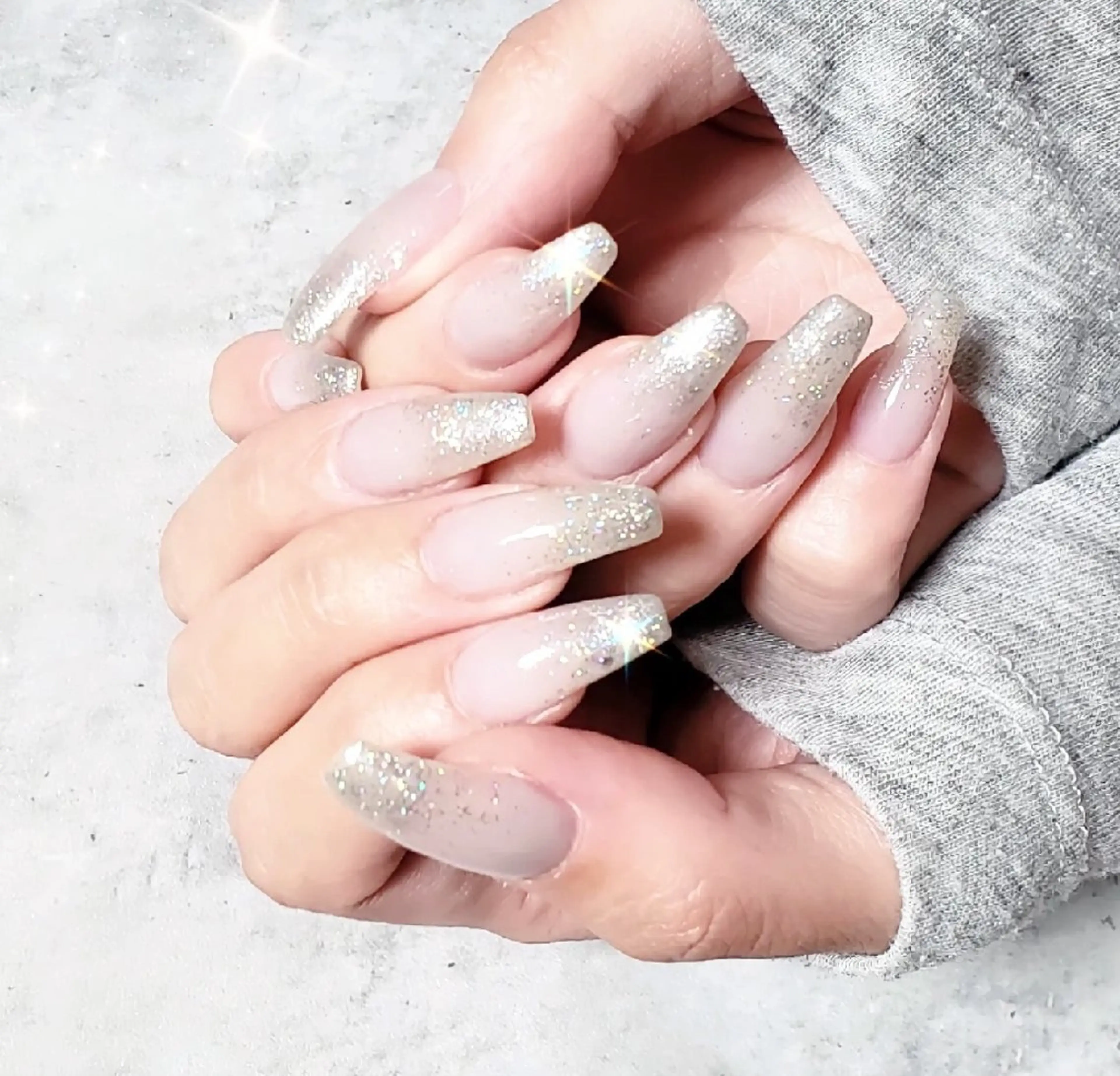 ハンド ラメグラデーション (オフなし) ※ベースカラーありの写真