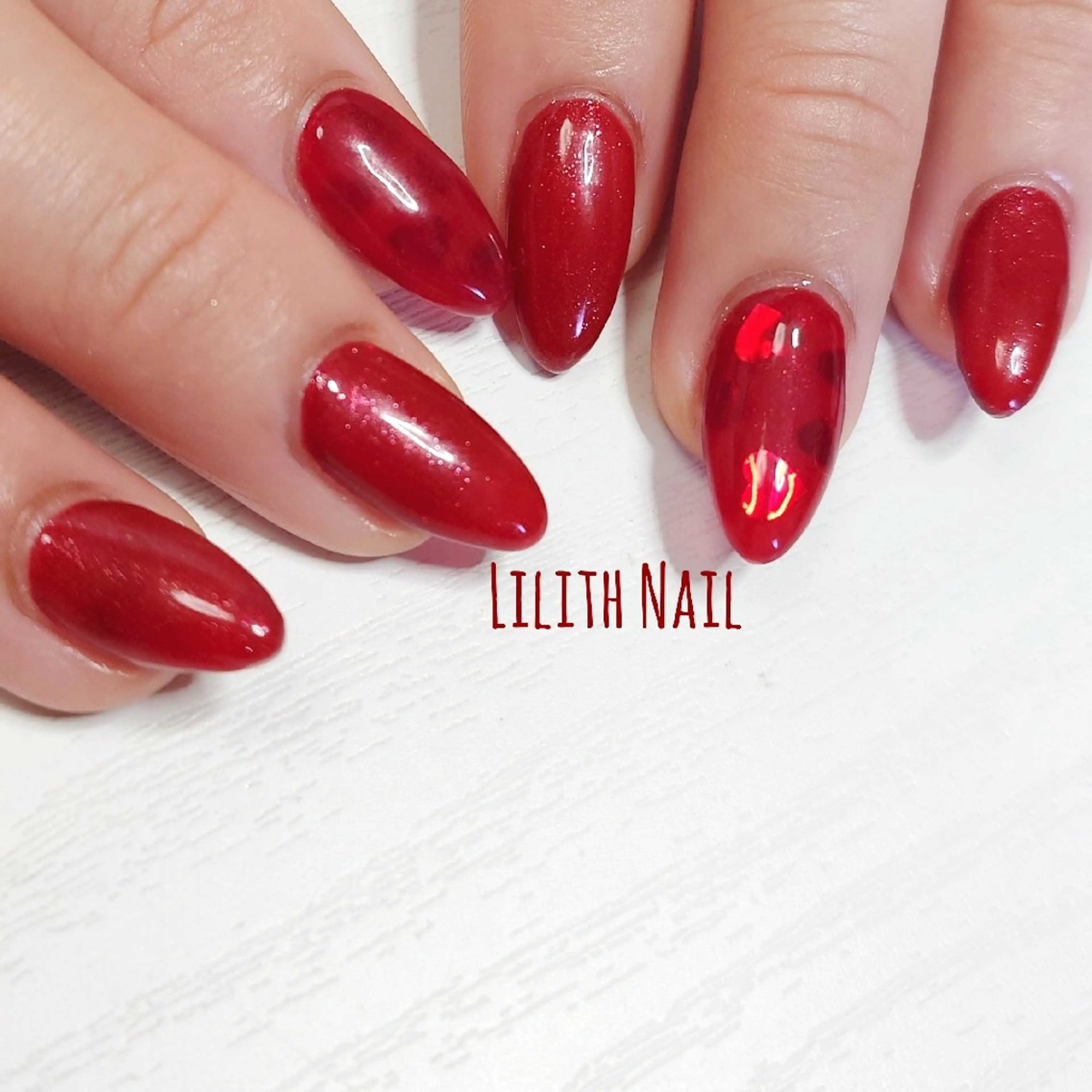 ネイル ハート ハンドネイル Lilith Nailのネイルデザイン