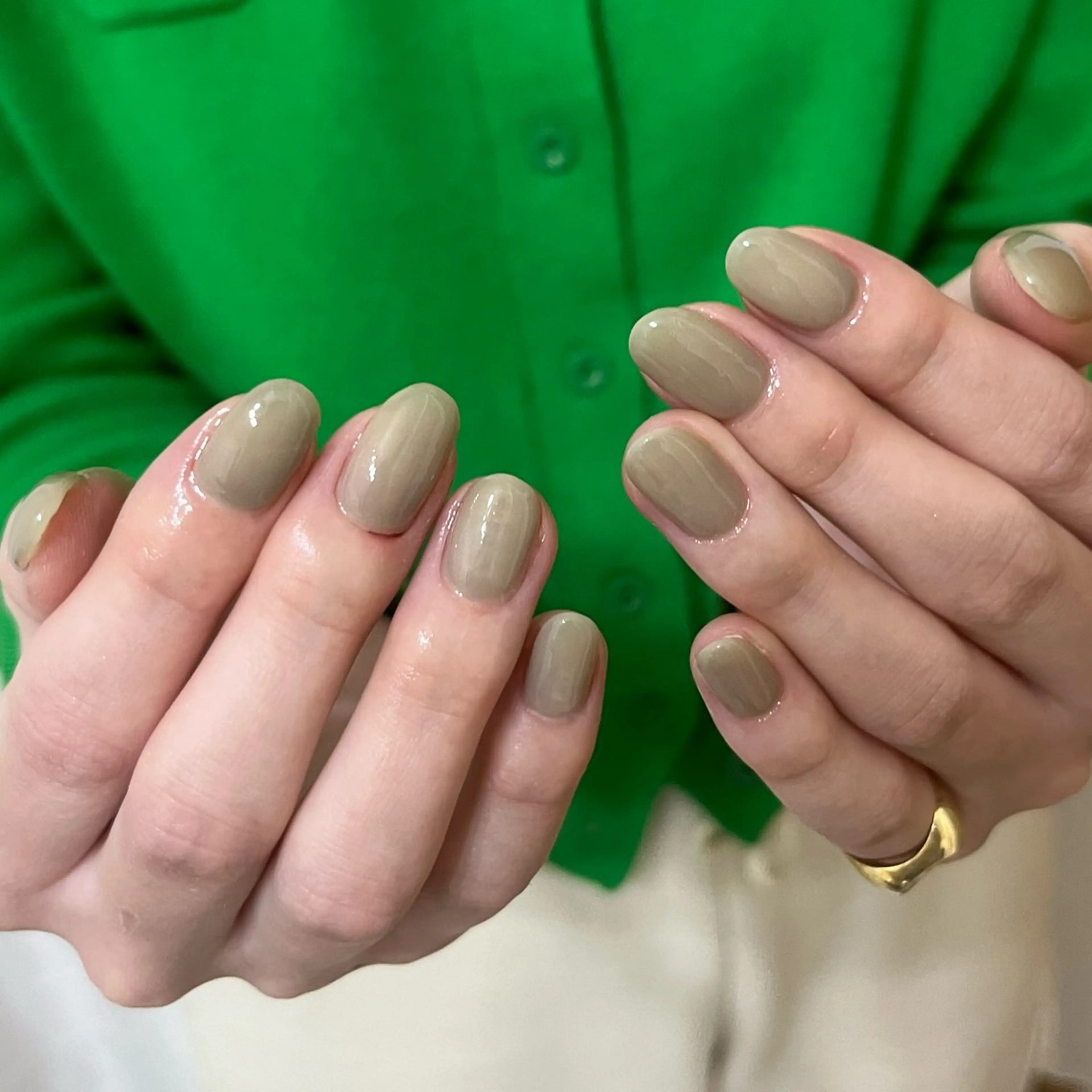 ネイル グリーン ハンドネイル nail salon O (en)所属・vegh. nail/阿波座のネイルデザイン