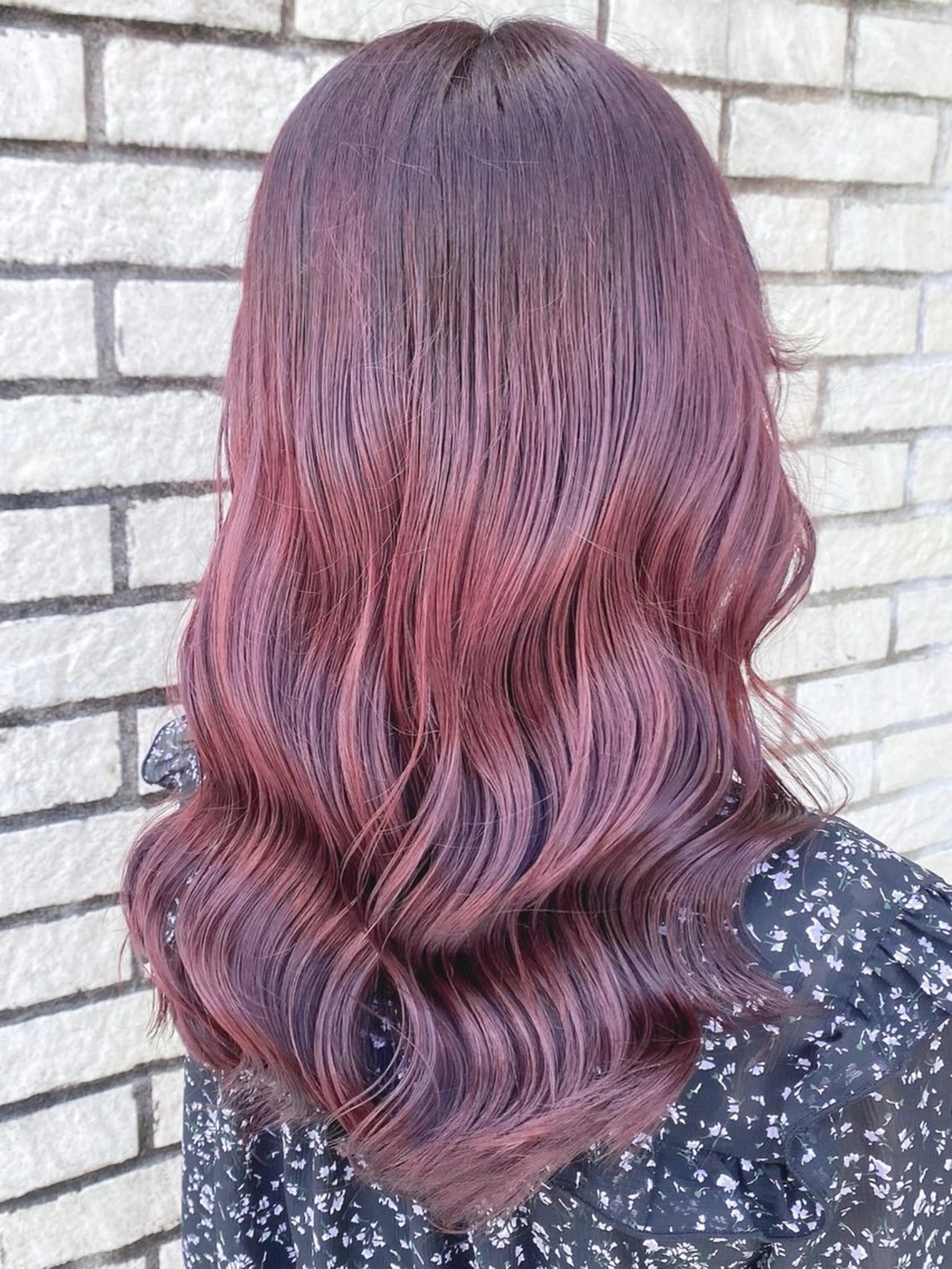 ミディアム カラー ピンクカラー 髪質改善縮毛矯正 指名No.1👑のヘアスタイル