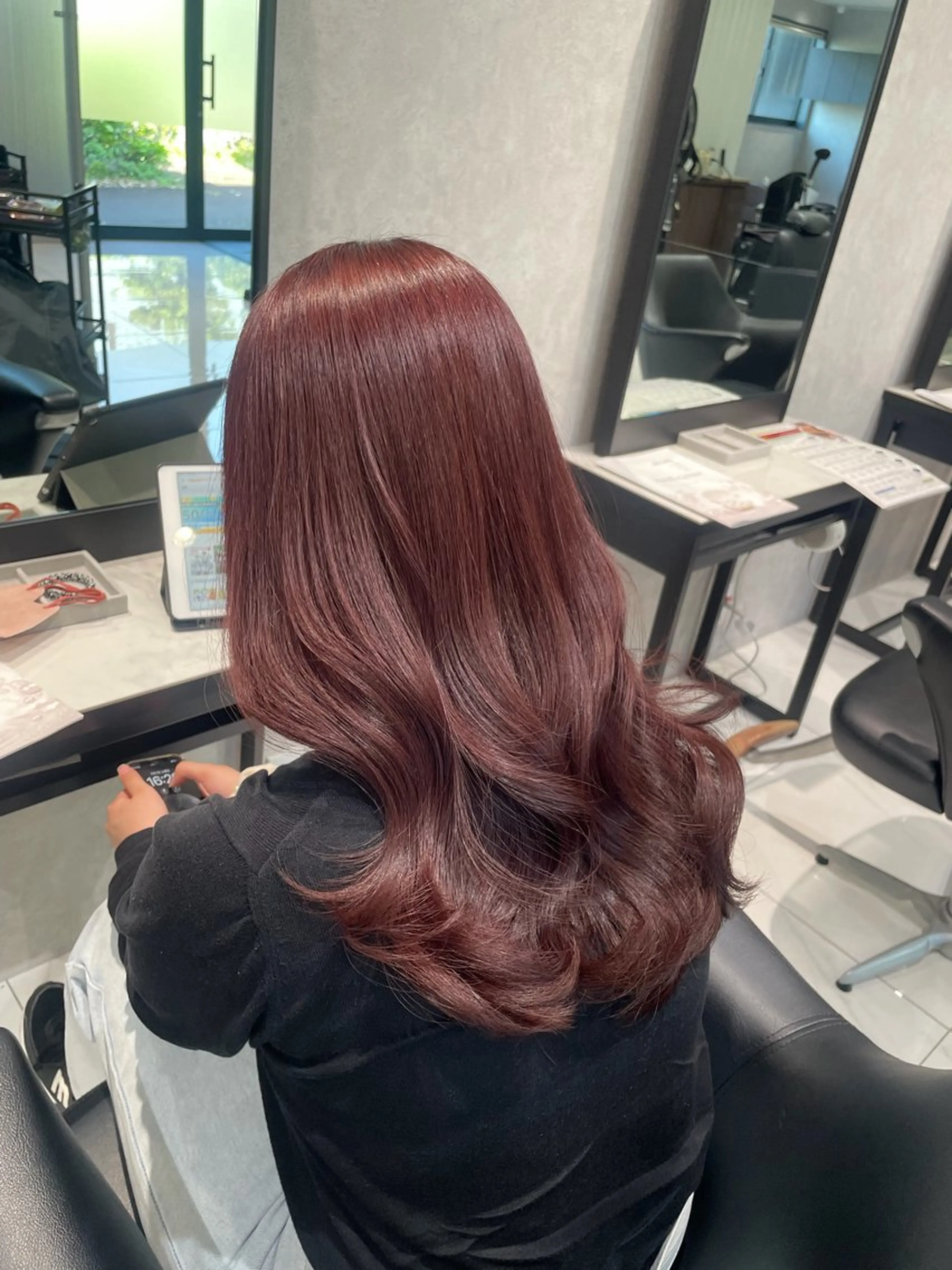 カラー ヘアカラー トリートメント モテカラー/髪質改善 まつパ/ゆなのヘアスタイル