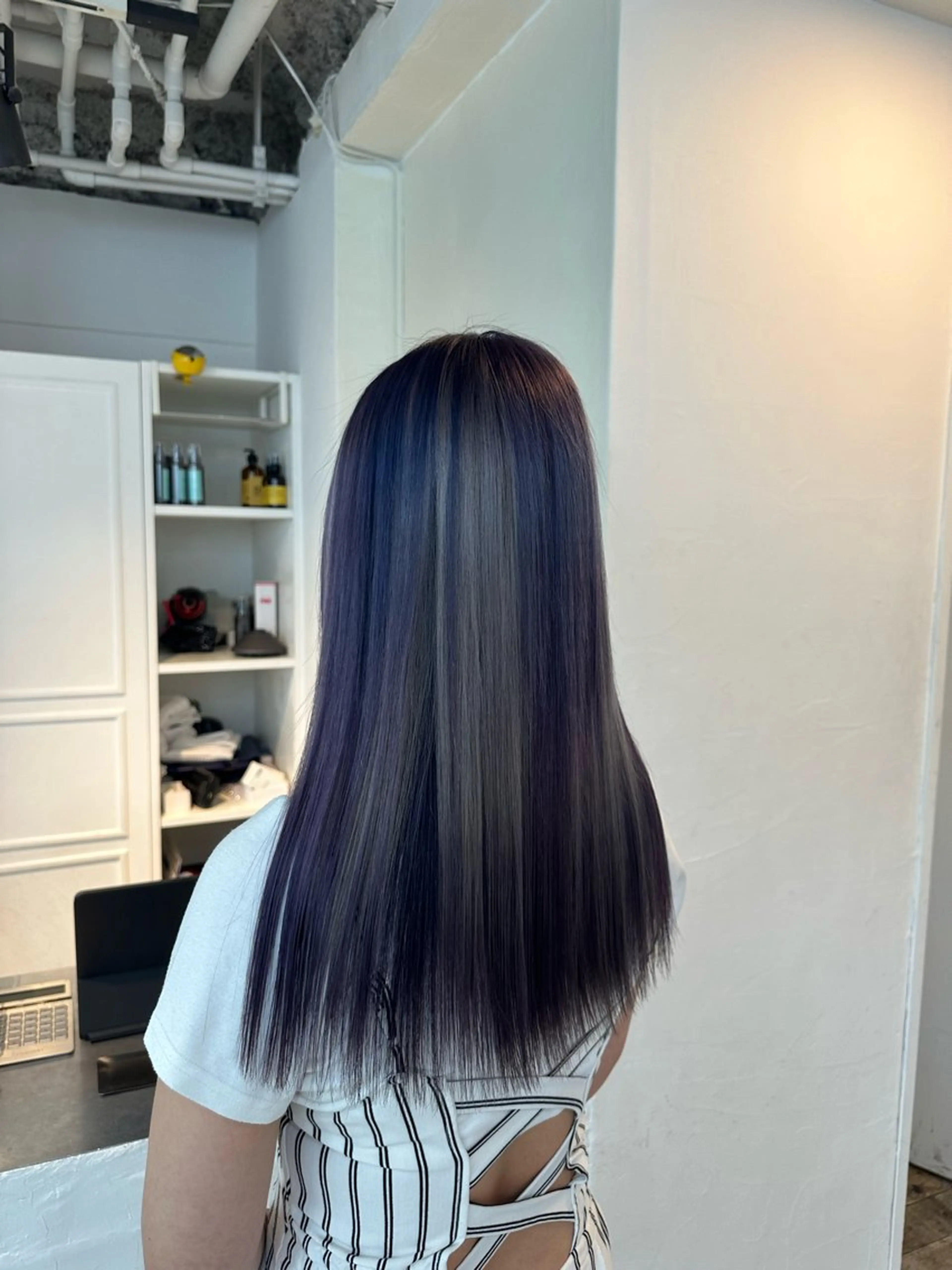 ロング カラー ヘアアレンジ 🦠デザインカラー/ 魚瀬あおい🦠のヘアスタイル