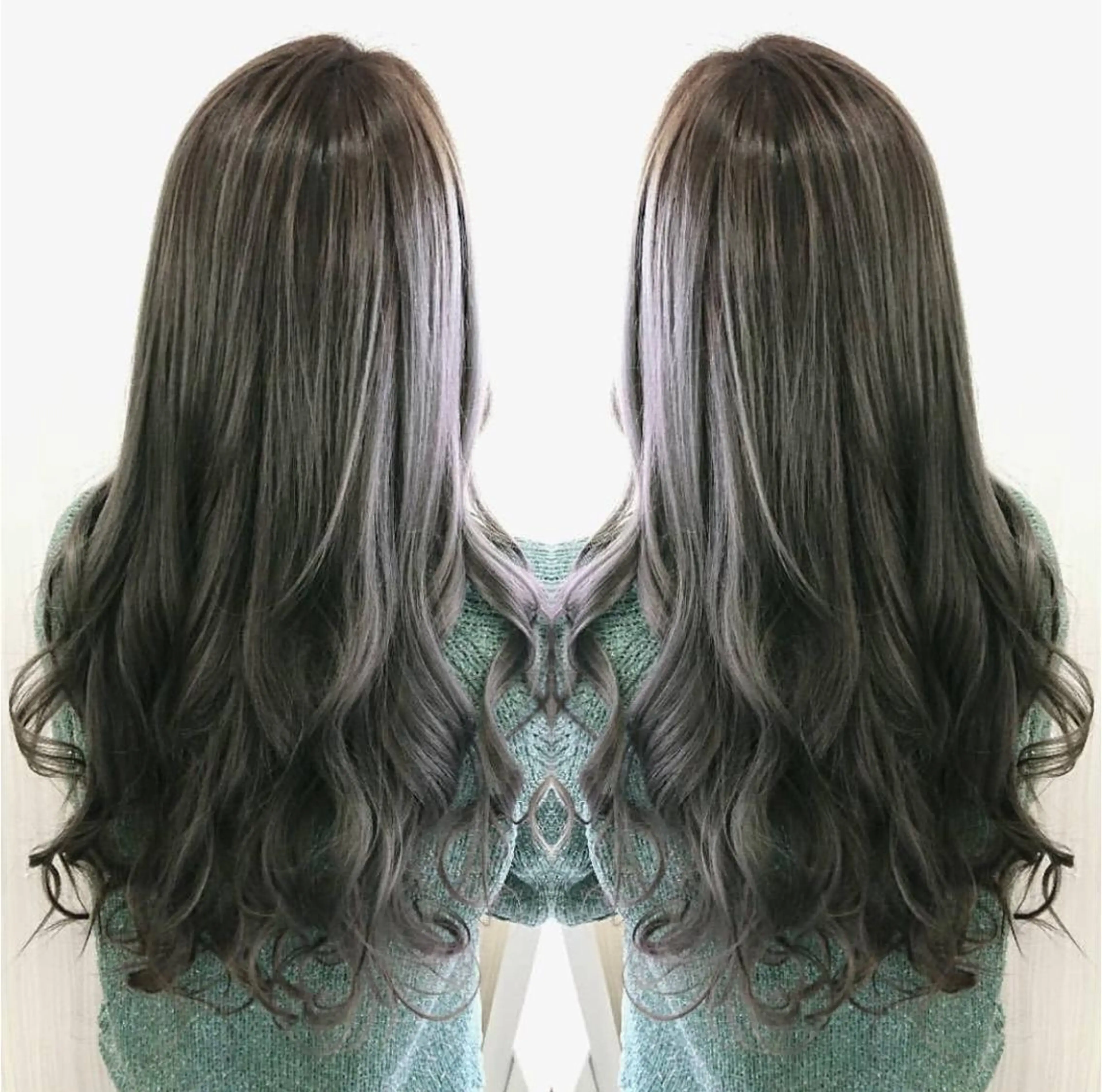 ロング カラー ダブルカラー 外国人風カラー れん/ハイトーン /エクステ/韓国風のヘアスタイル