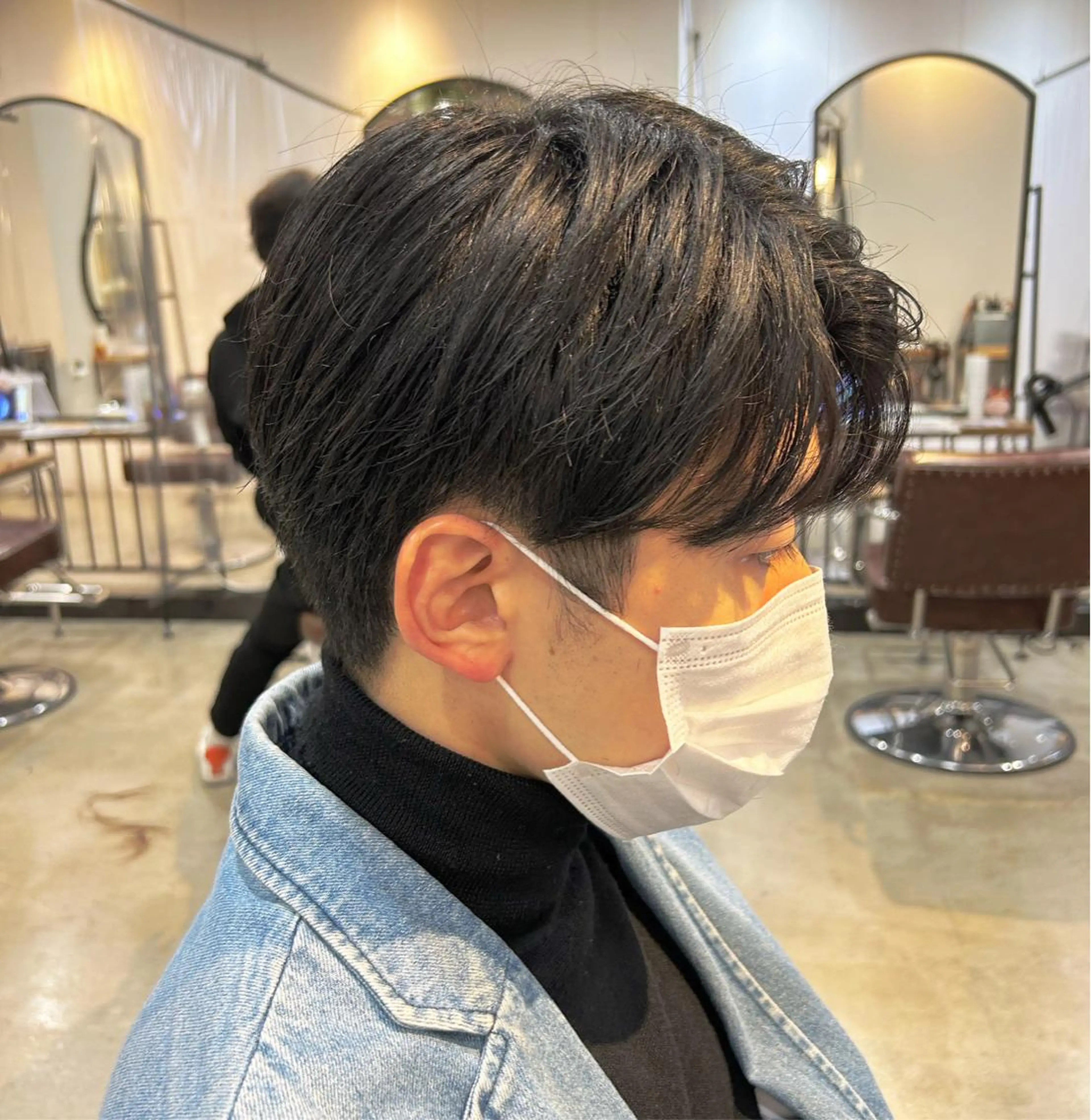 メンズ カット 透明感カラー/ 髪質改善✨️💞萌愛のヘアスタイル