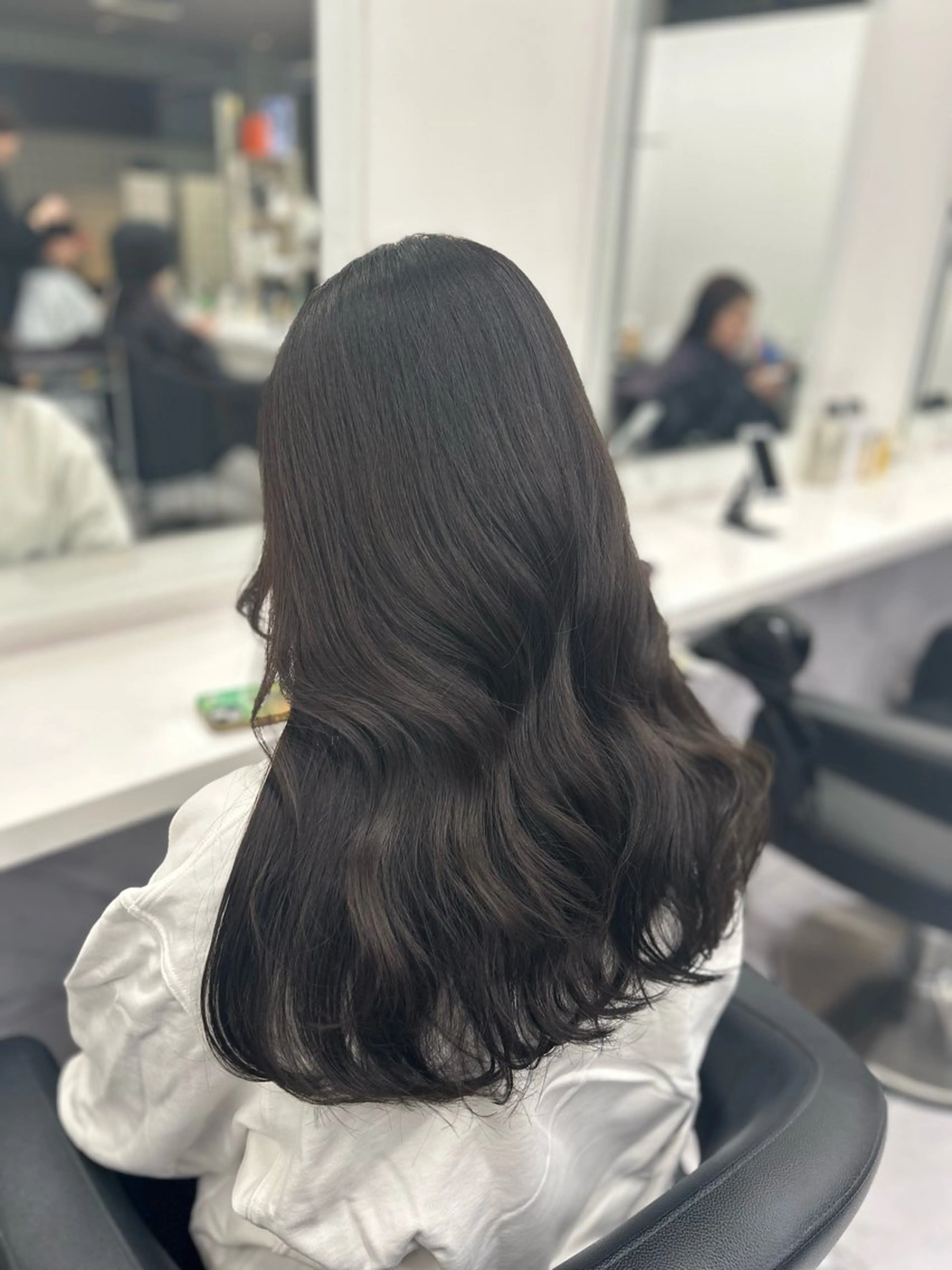 ロング カラー パーマ ヘアアレンジ メンズ キッズ ブリーチなしカラー/ ブラウン/レイヤーのヘアスタイル