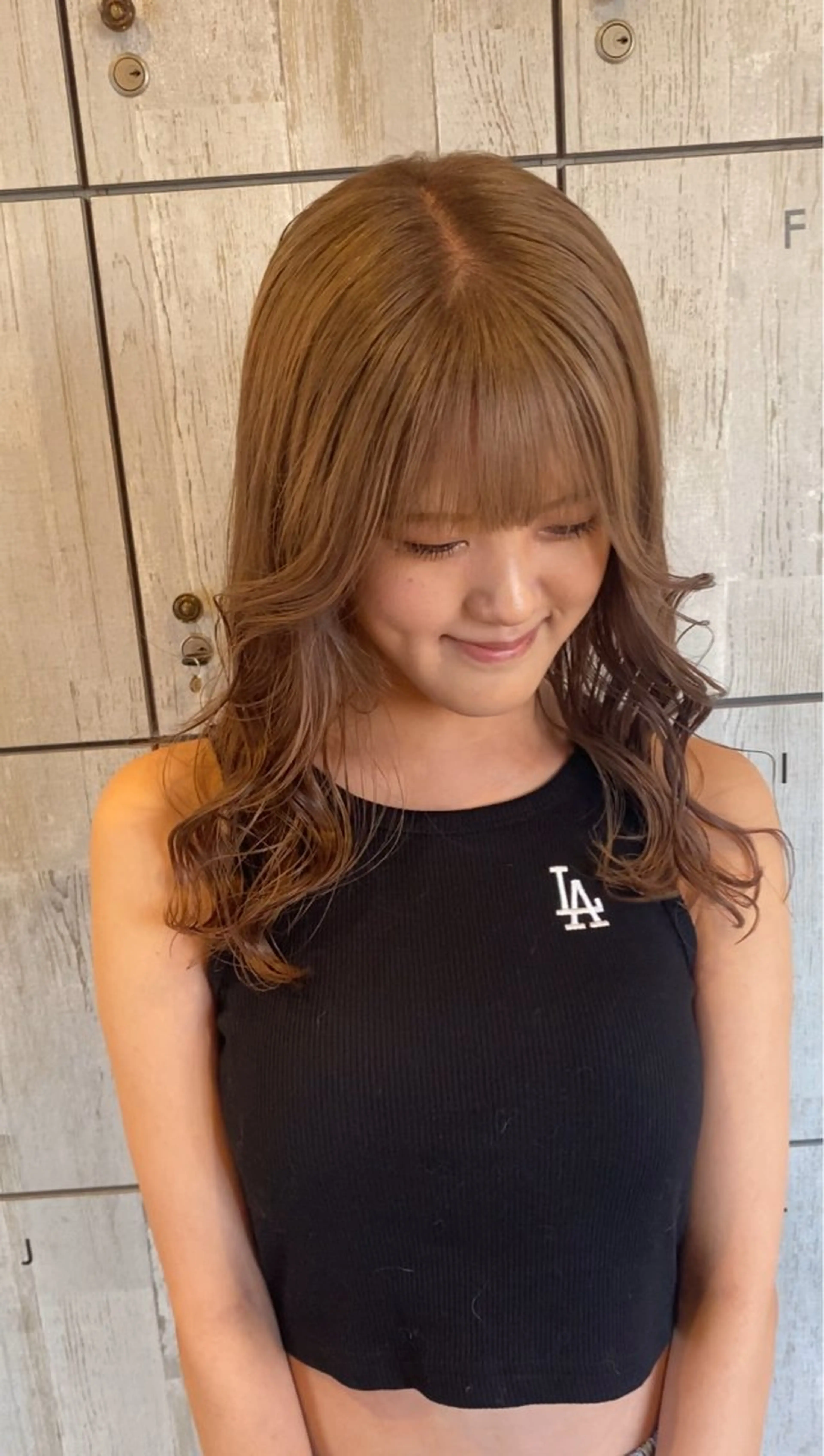 ロング カラー あいさ🤍ムラ無しカ ラー🤍のヘアスタイル