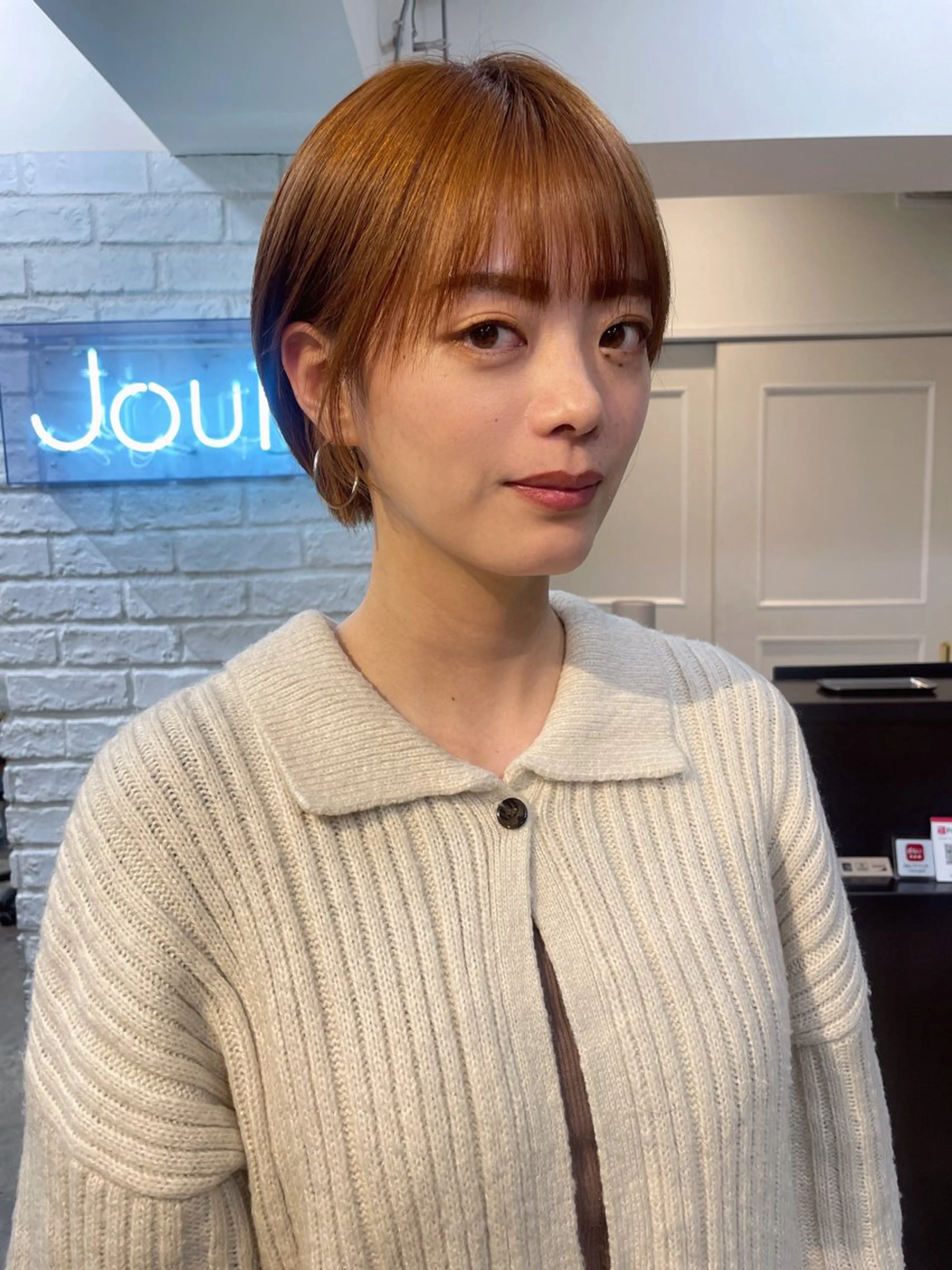 ショート カラー ブリーチ/ハイトーン ピンク/ベージュ🎟のヘアスタイル