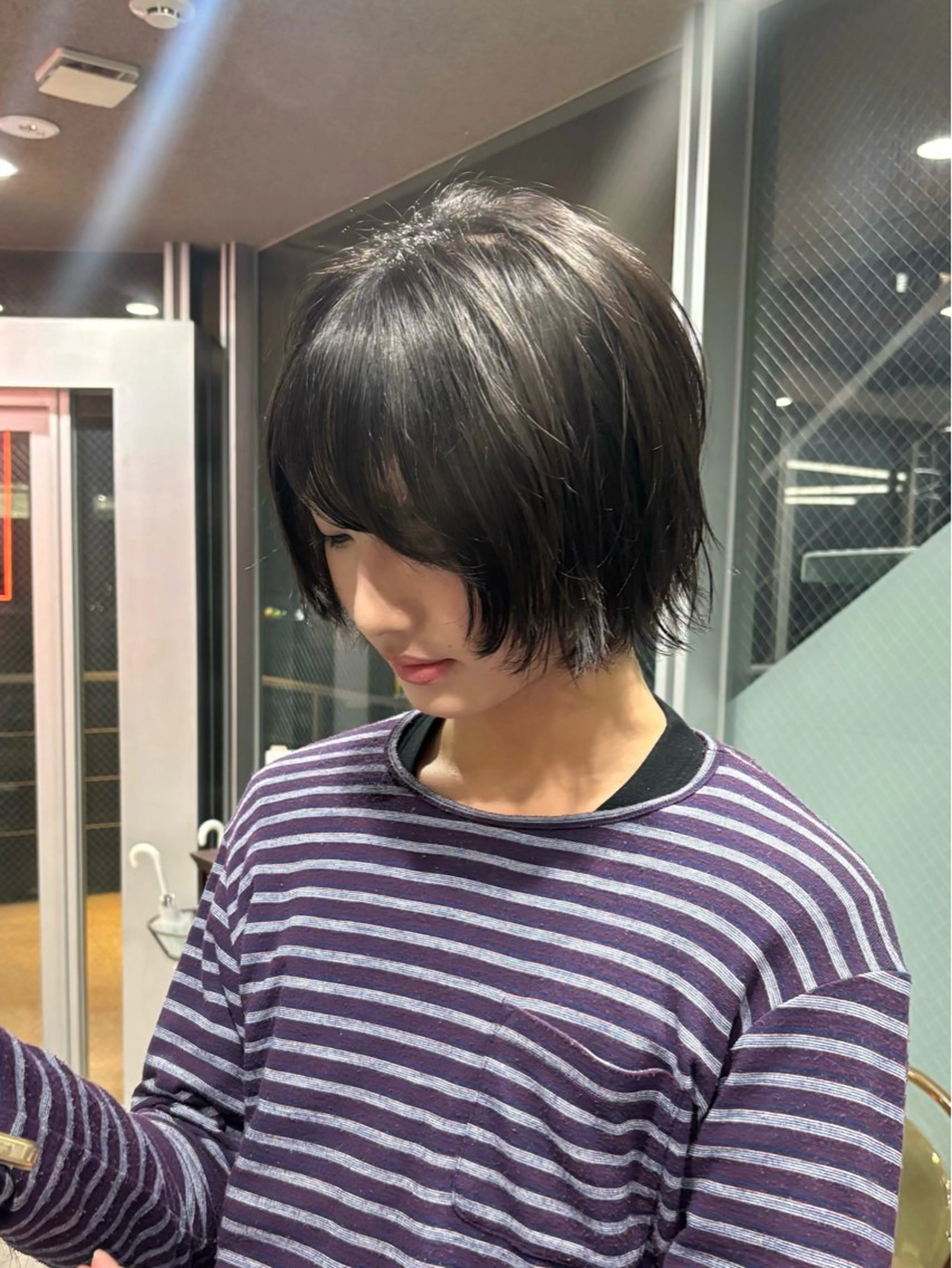 ショート ボブレイヤー ボブ レイヤーカット シャギー 堀合駿輔 パーマ /ショート/レイヤーのヘアスタイル