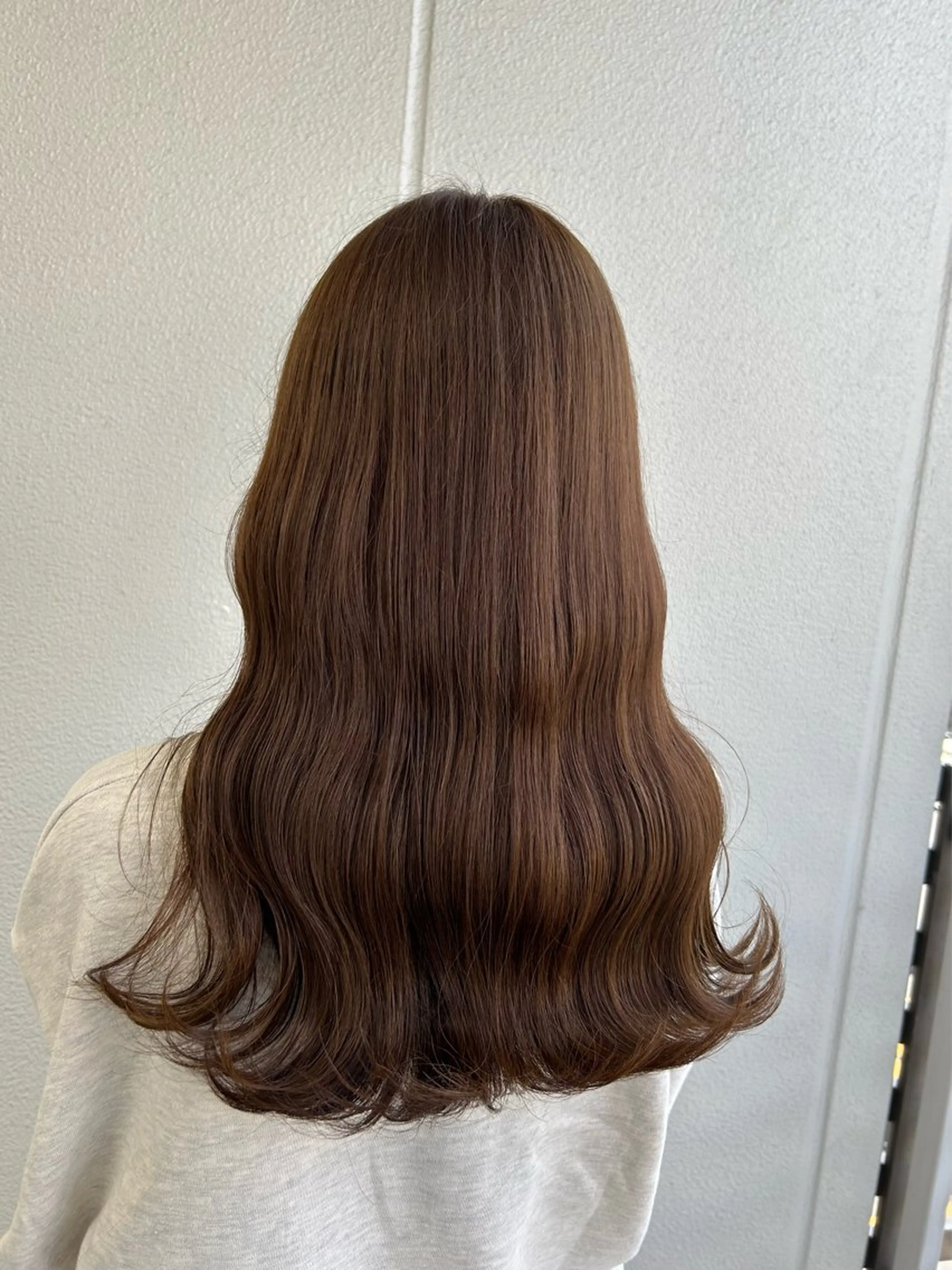 セミロング カラー ヘアアレンジ ブラウンカラー マロンブラウン 《暖色/韓国hair 》🇰🇷桑原ユキネのヘアスタイル