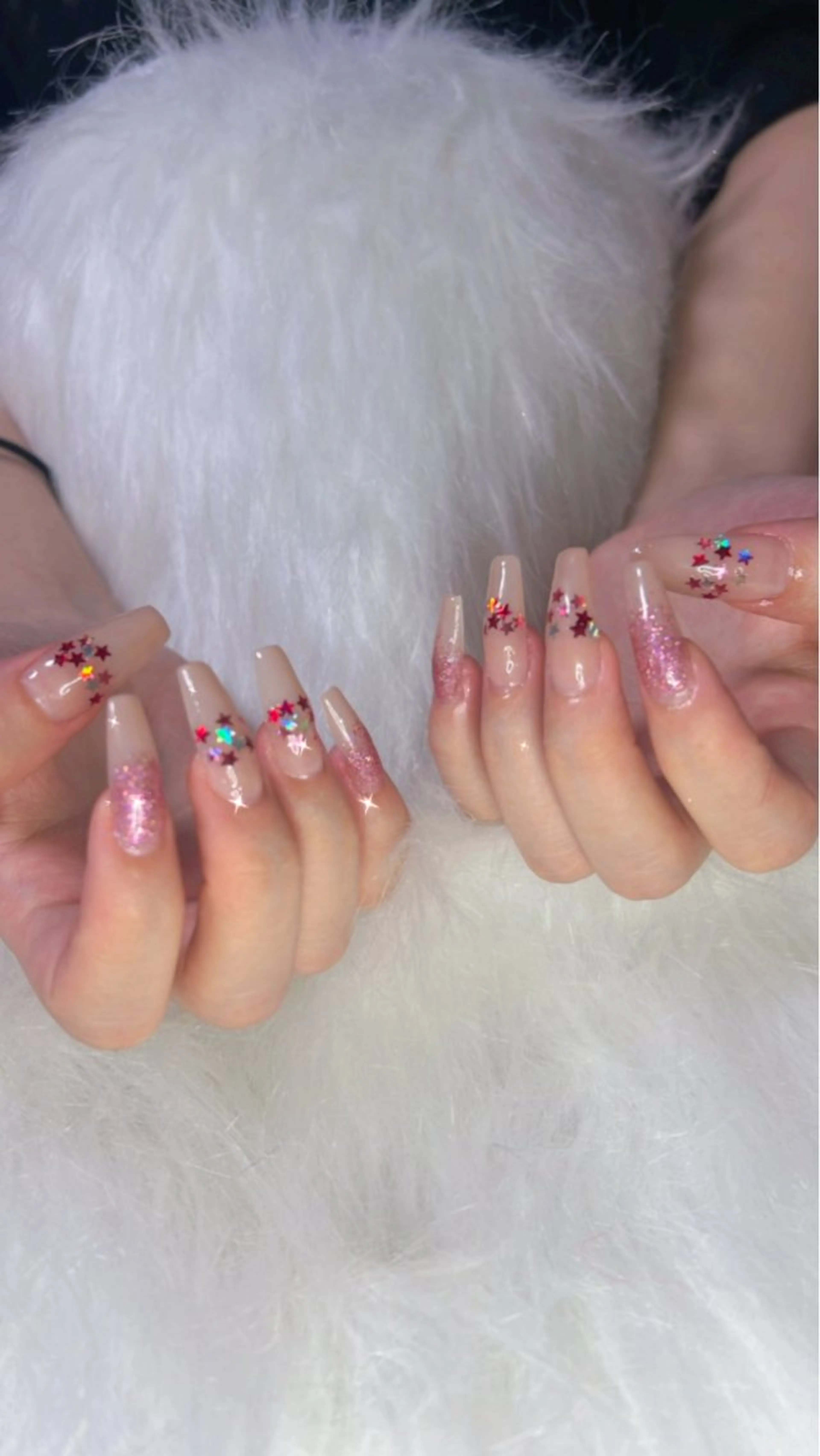 ネイル ホログラムネイル ハンドネイル OPHELIA 𓃛のネイルデザイン